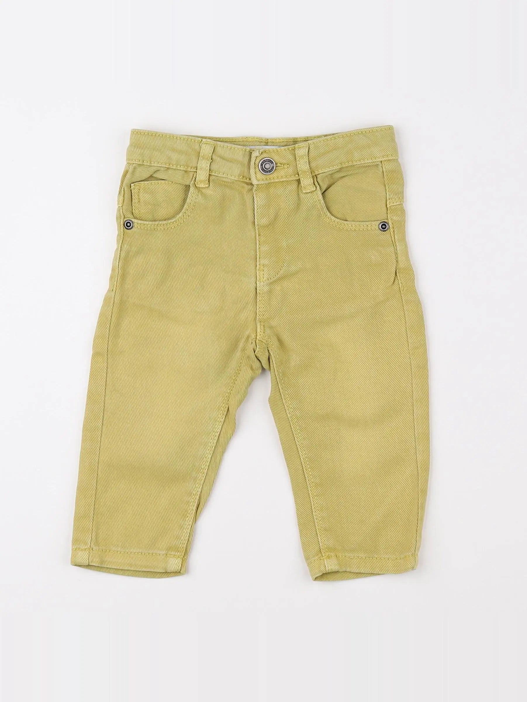 Vertbaudet - jean jaune - 9 mois