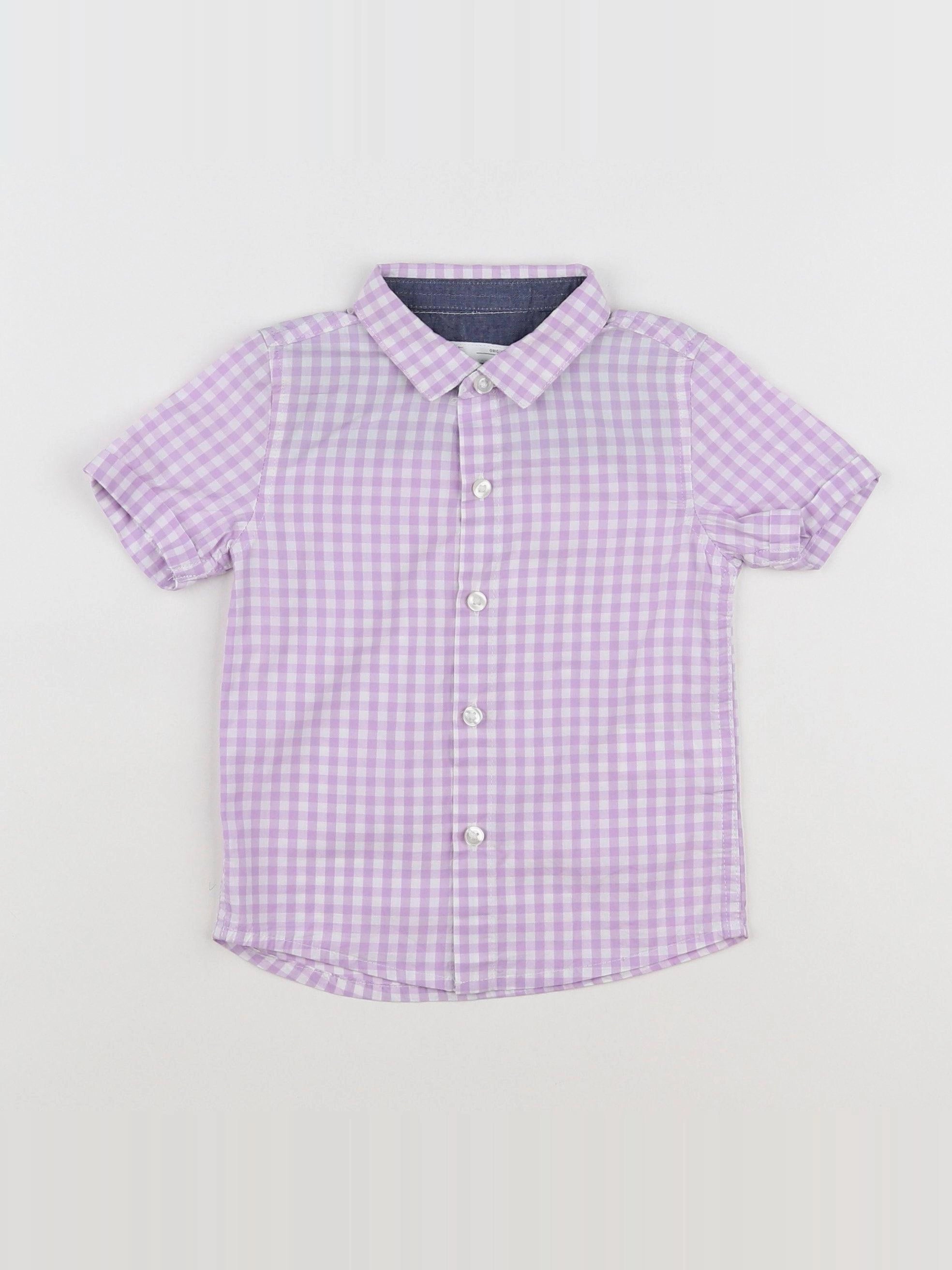 Next - chemise violet, blanc - 9/12 mois