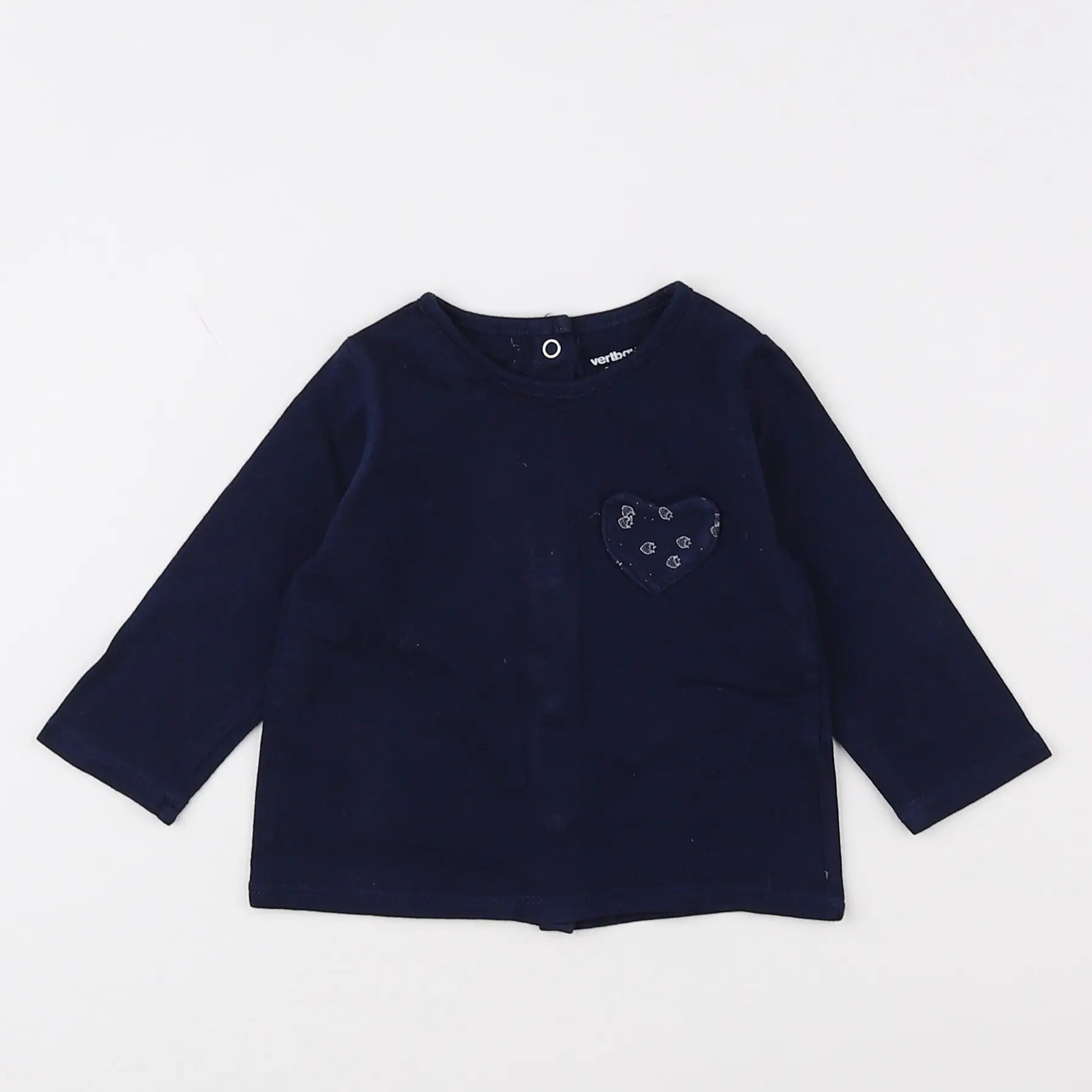 Vertbaudet - tee-shirt bleu - 3 mois