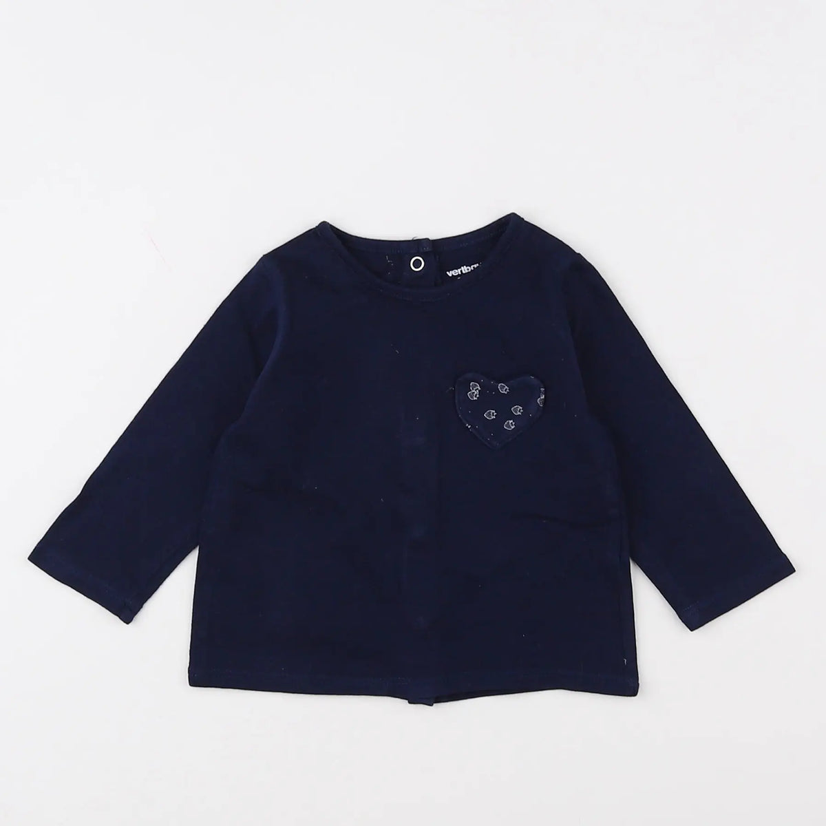 Vertbaudet - tee-shirt bleu - 3 mois