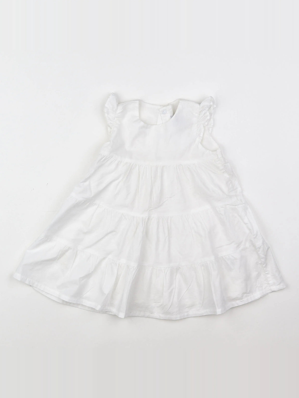 Petit Bateau - robe blanc - 18 mois