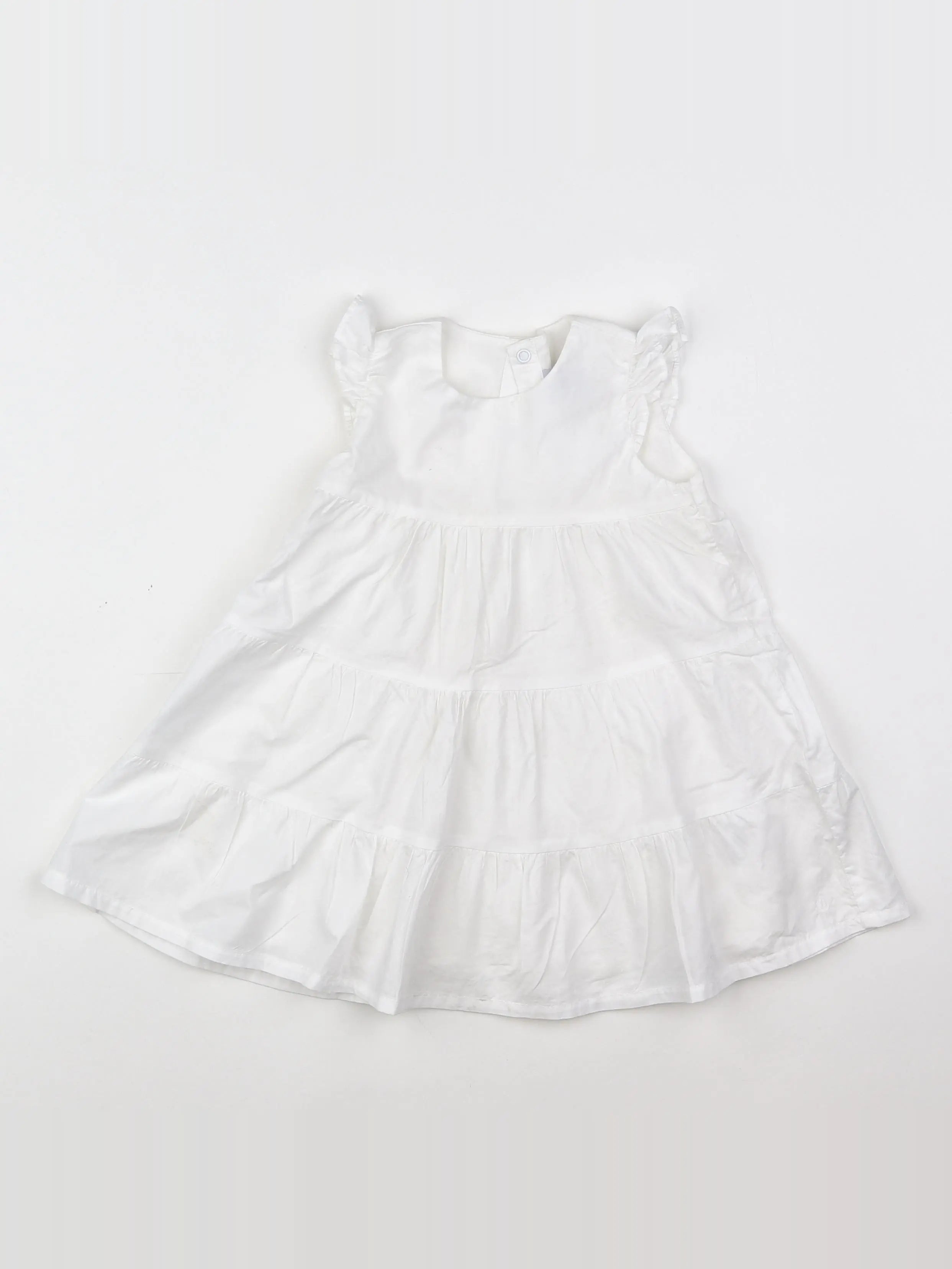 Petit Bateau - robe blanc - 18 mois