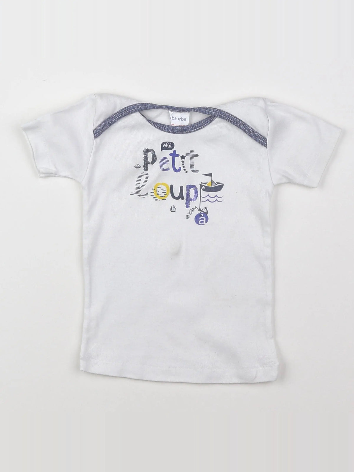 Absorba - maillot de corps bleu, blanc - 12 mois