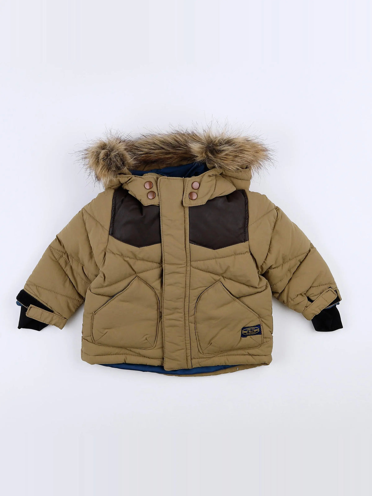 Zara - doudoune Marron - 12/9 mois