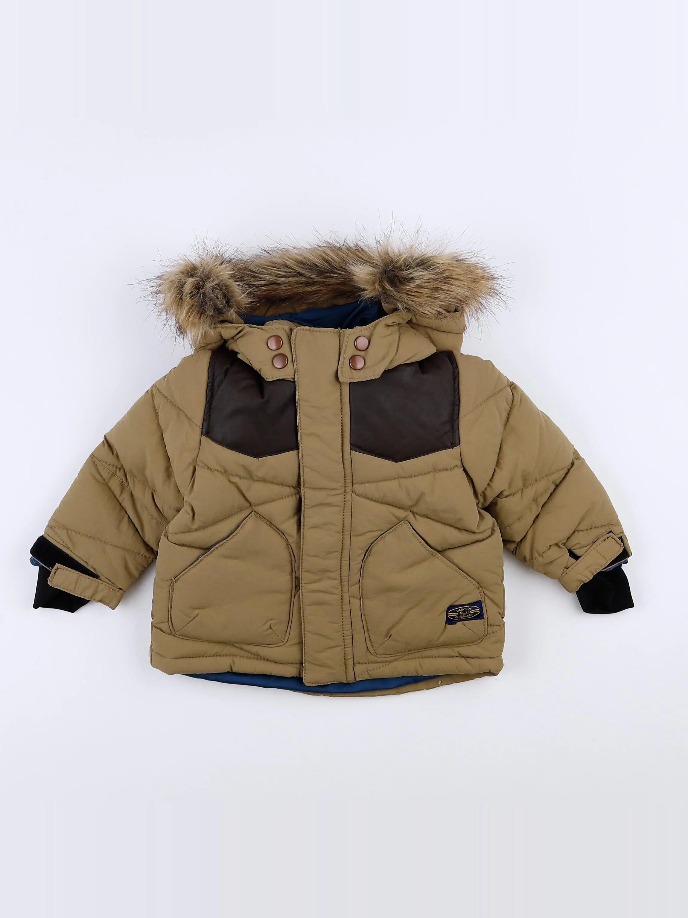 Zara - doudoune Marron - 12/9 mois