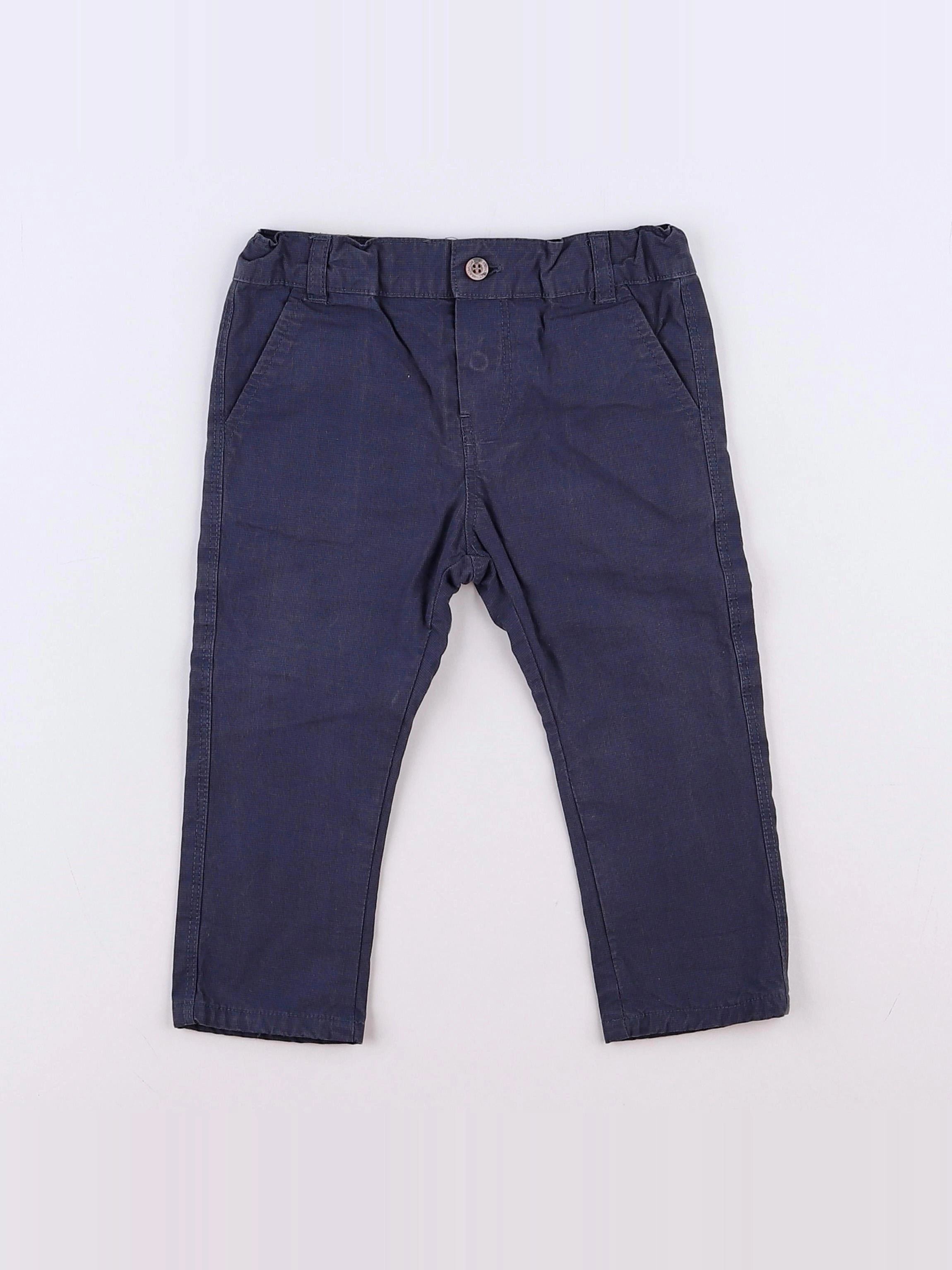 Vertbaudet - pantalon bleu - 9 mois
