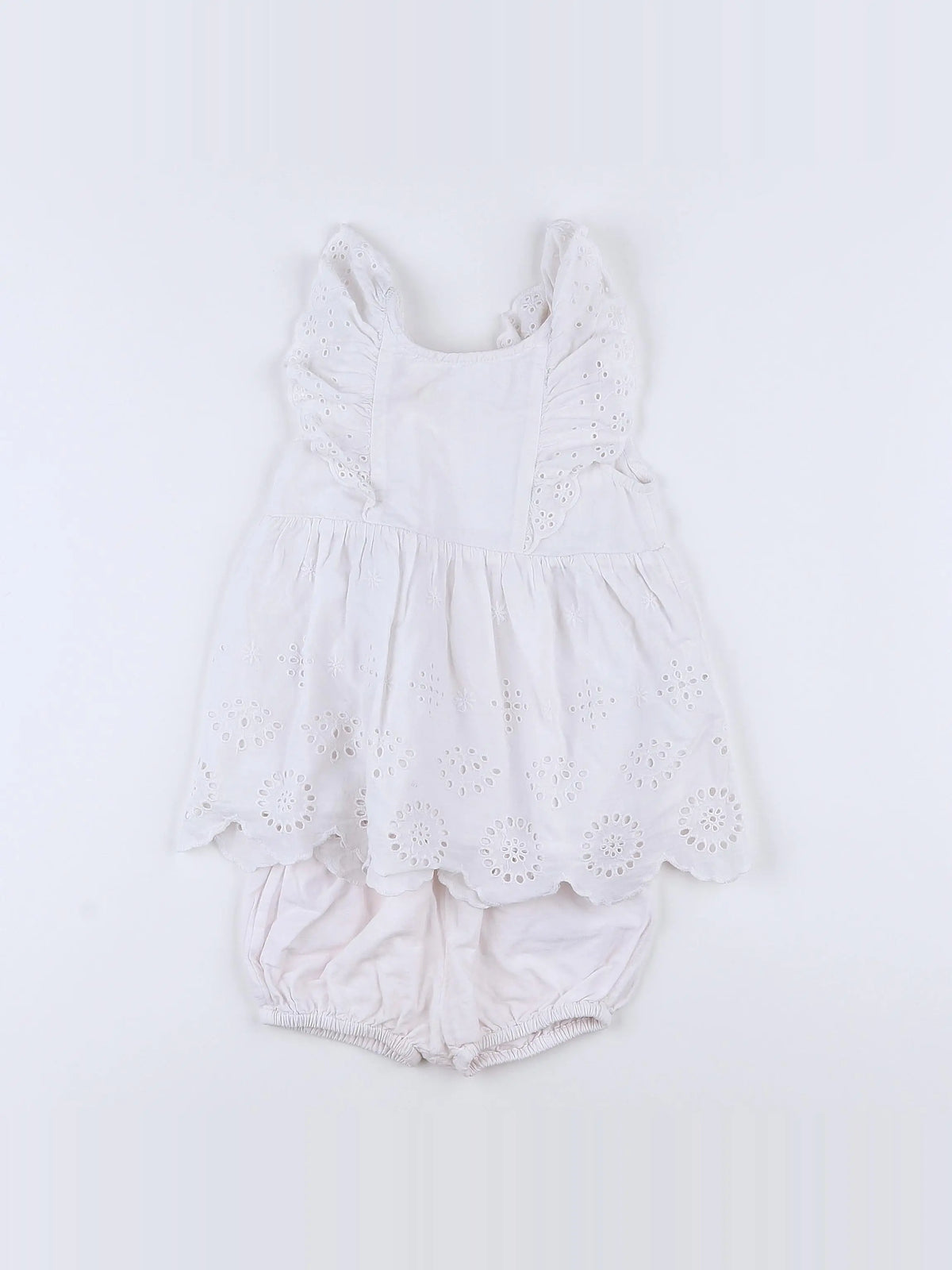Vertbaudet - robe blanc - 12 mois