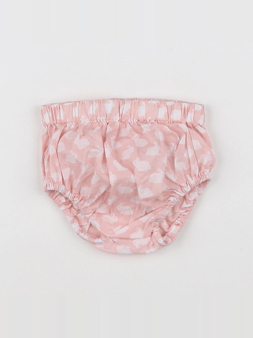 Vertbaudet - bloomer blanc, rose - 3 mois