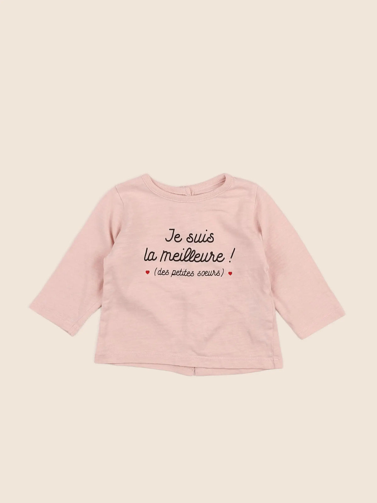 Vertbaudet - tee-shirt rose - 3 mois