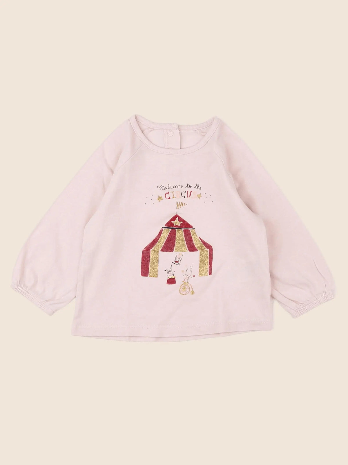Vertbaudet - tee-shirt rose - 12 mois