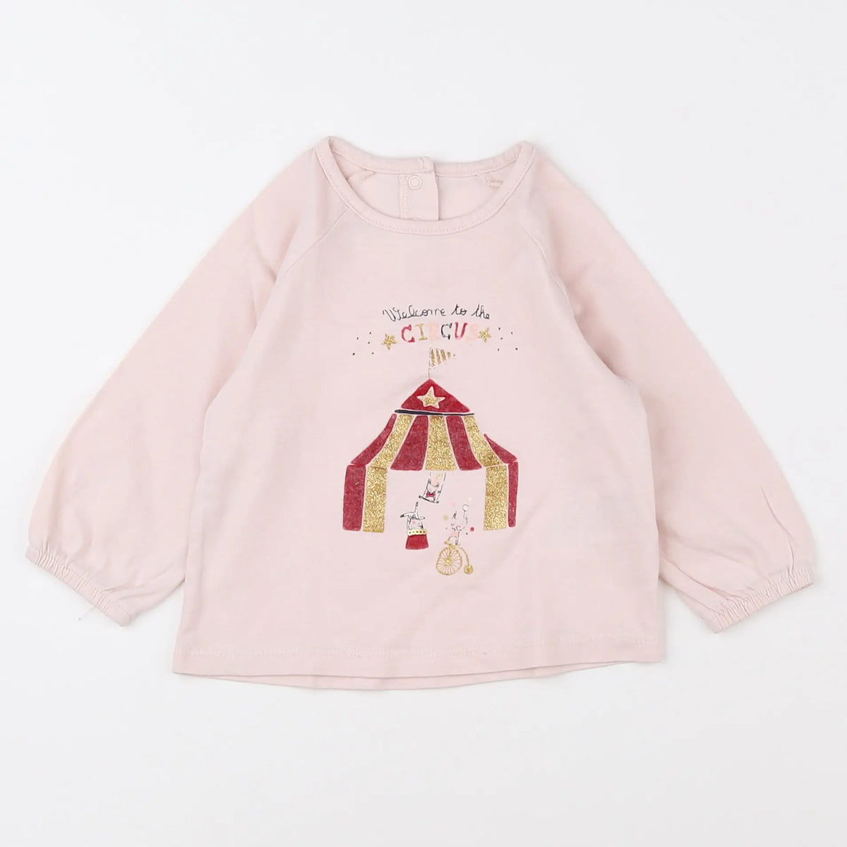 Vertbaudet - tee-shirt rose - 12 mois