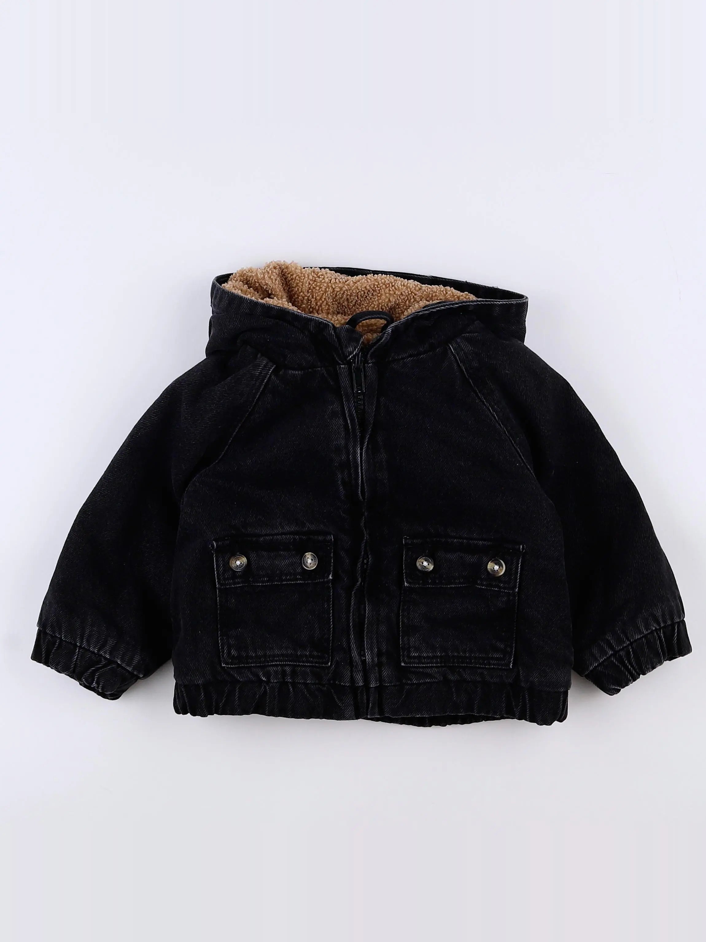 Vertbaudet - veste doublé noir - 12 mois