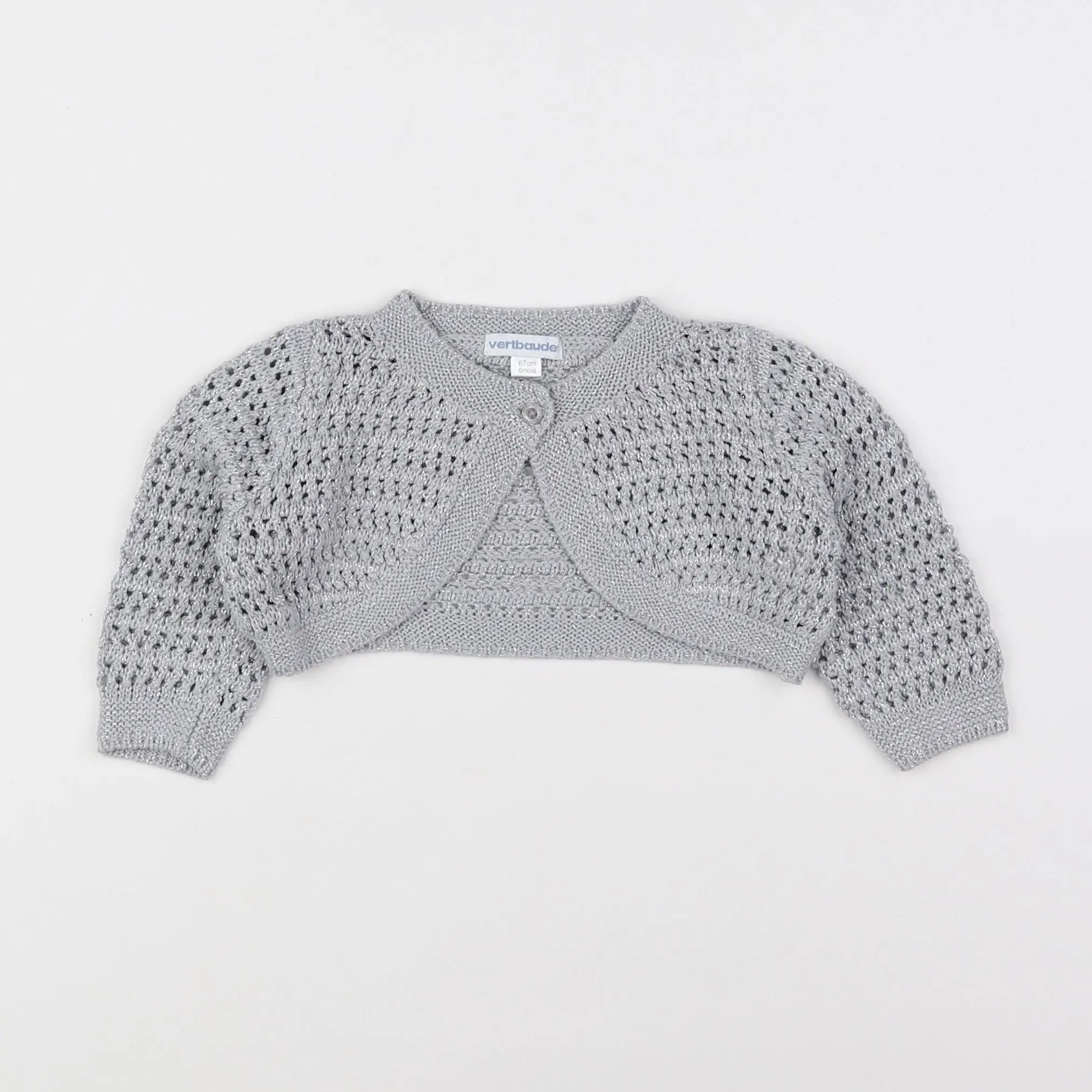 Vertbaudet - gilet gris - 6 mois