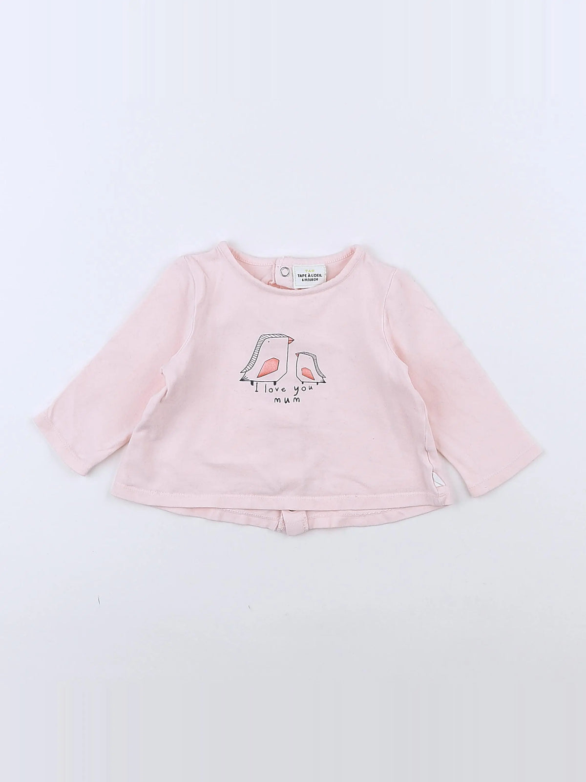 Tape à l'oeil - tee-shirt rose - 6 mois