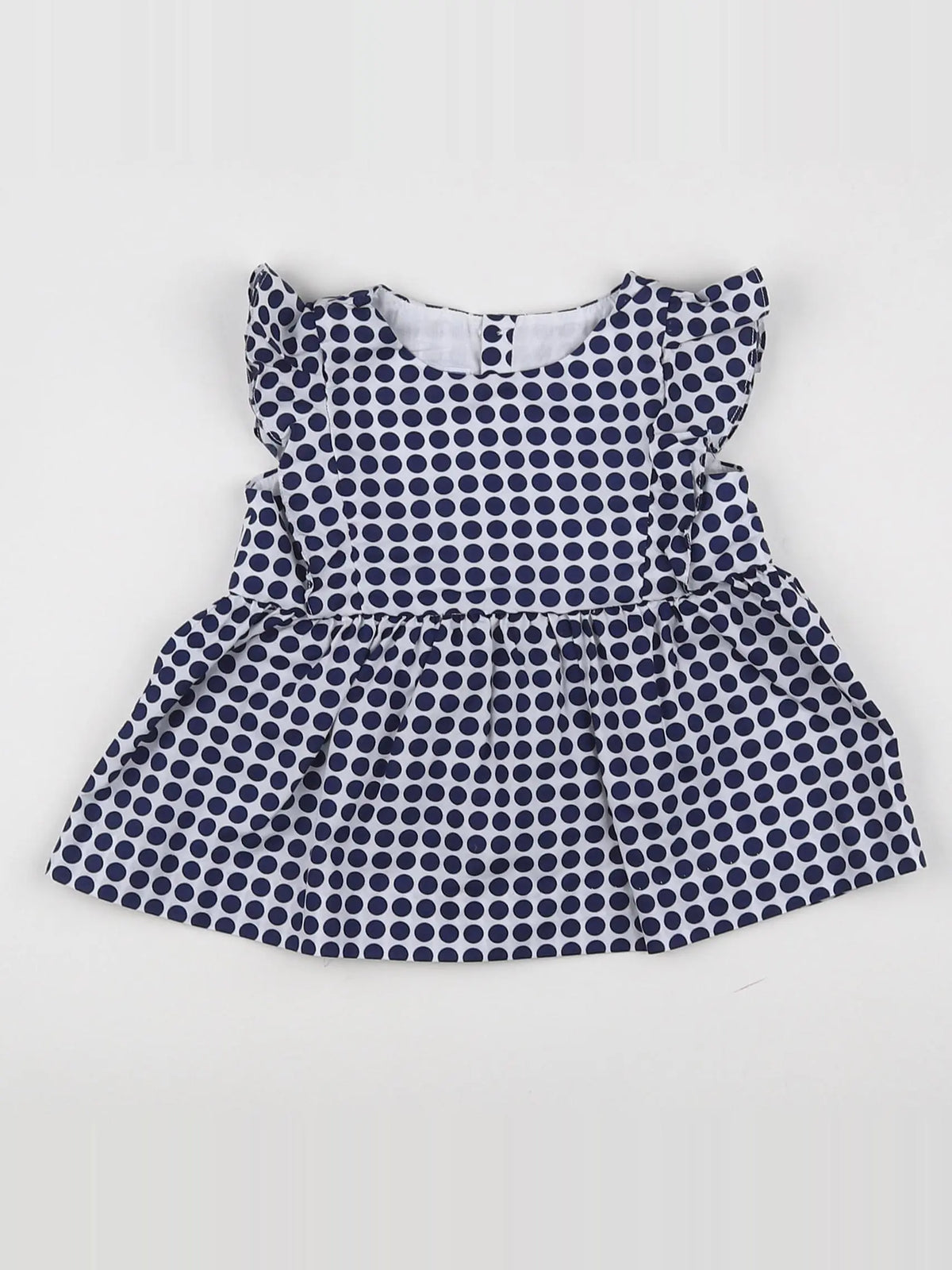 Jacadi - blouse blanc, bleu - 12 mois