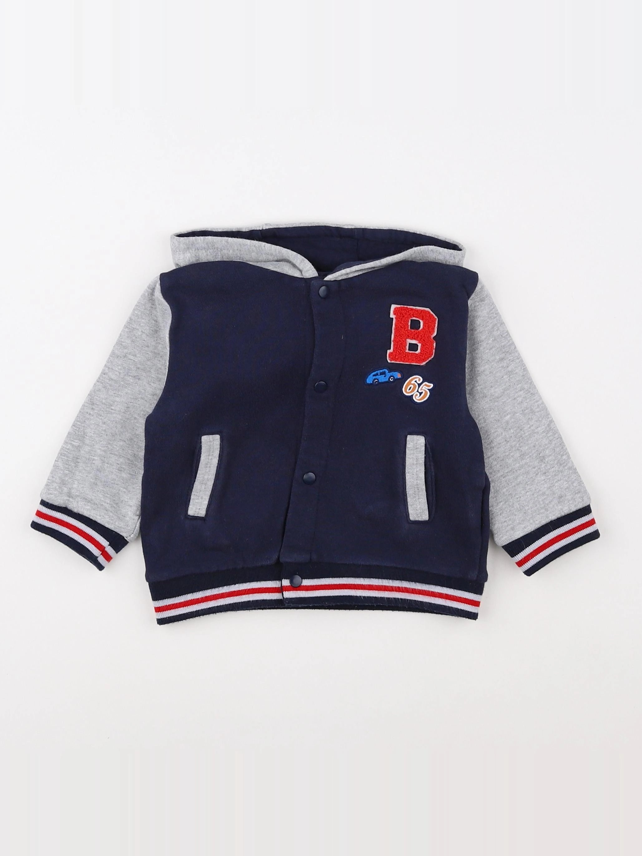 Boutchou - sweat bleu - 12 mois