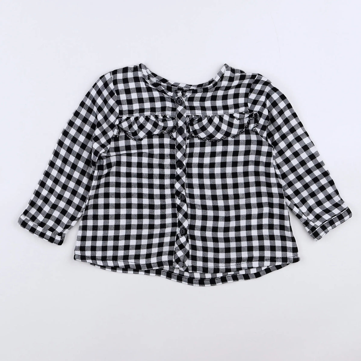 Vertbaudet - blouse blanc, noir - 12 mois