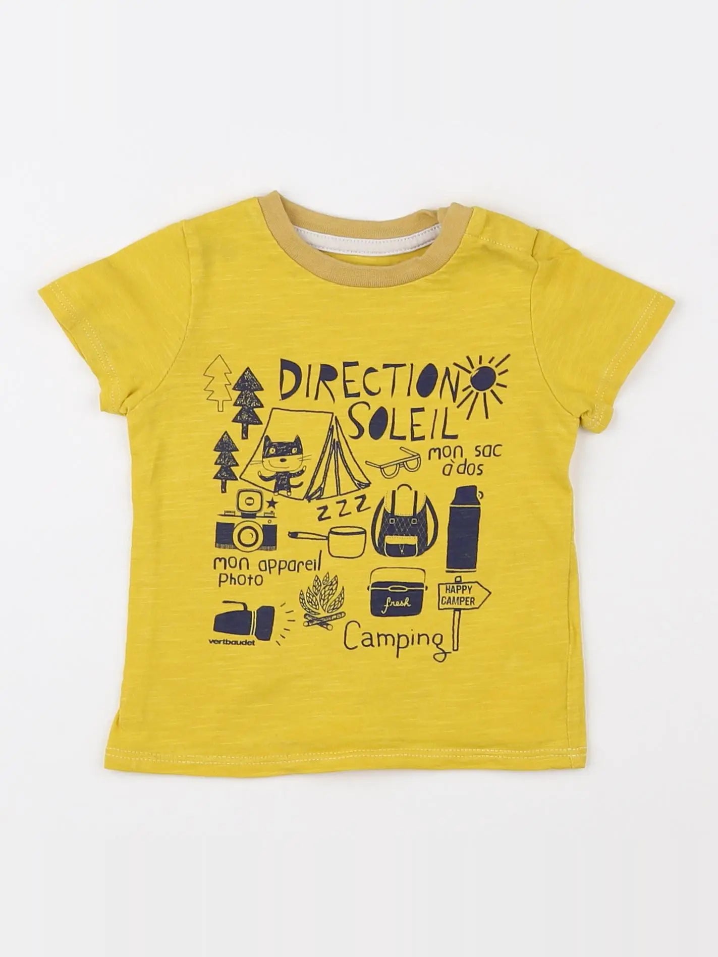 Vertbaudet - tee-shirt jaune - 3 mois
