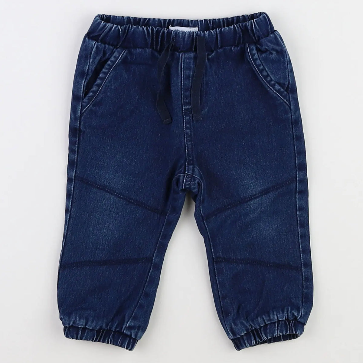 Vertbaudet - jean doublé bleu - 12 mois
