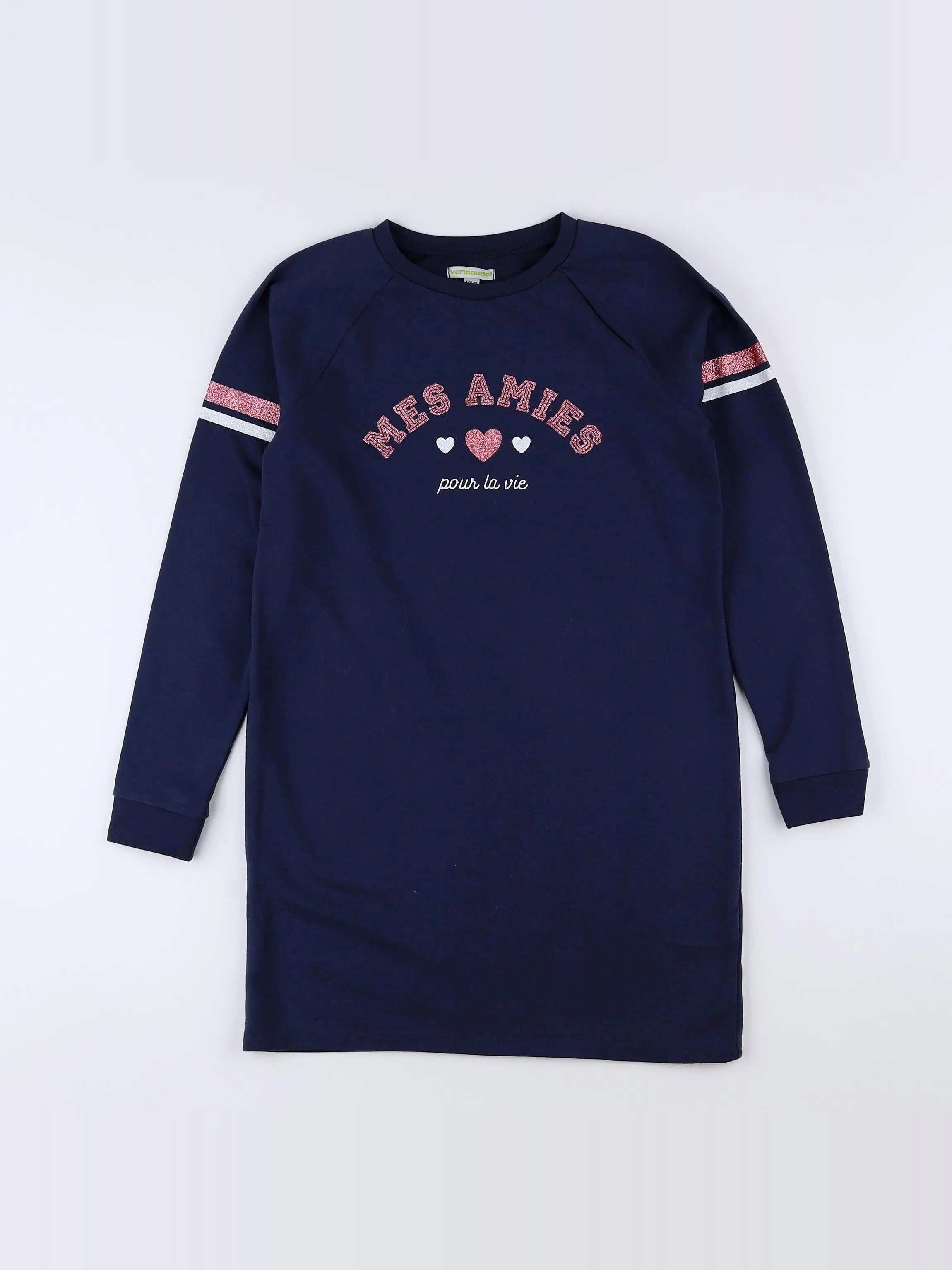 Vertbaudet - robe bleu, rose - 10 ans