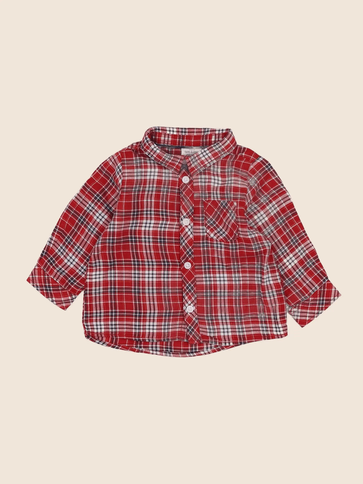 Tape à l'oeil - chemise rouge - 9 mois