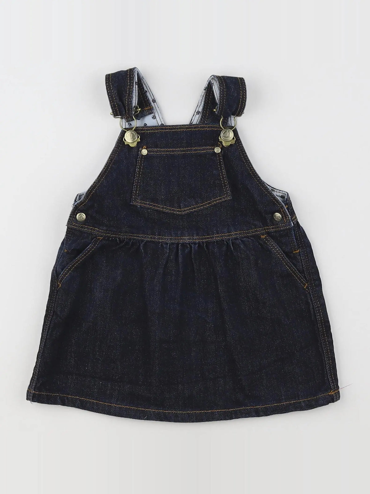 Petit Bateau - robe bleu - 12 mois