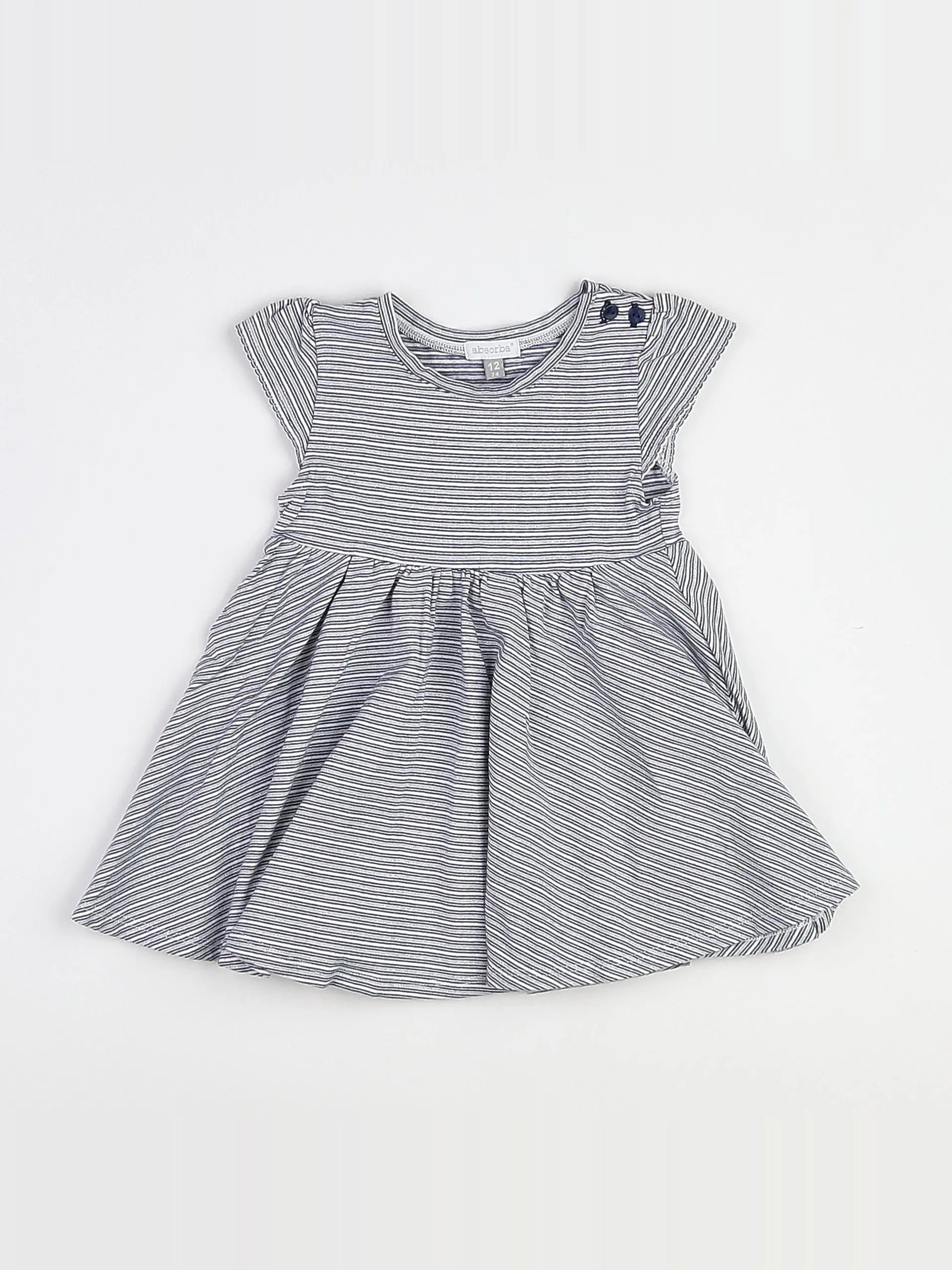 Absorba - robe gris - 12 mois