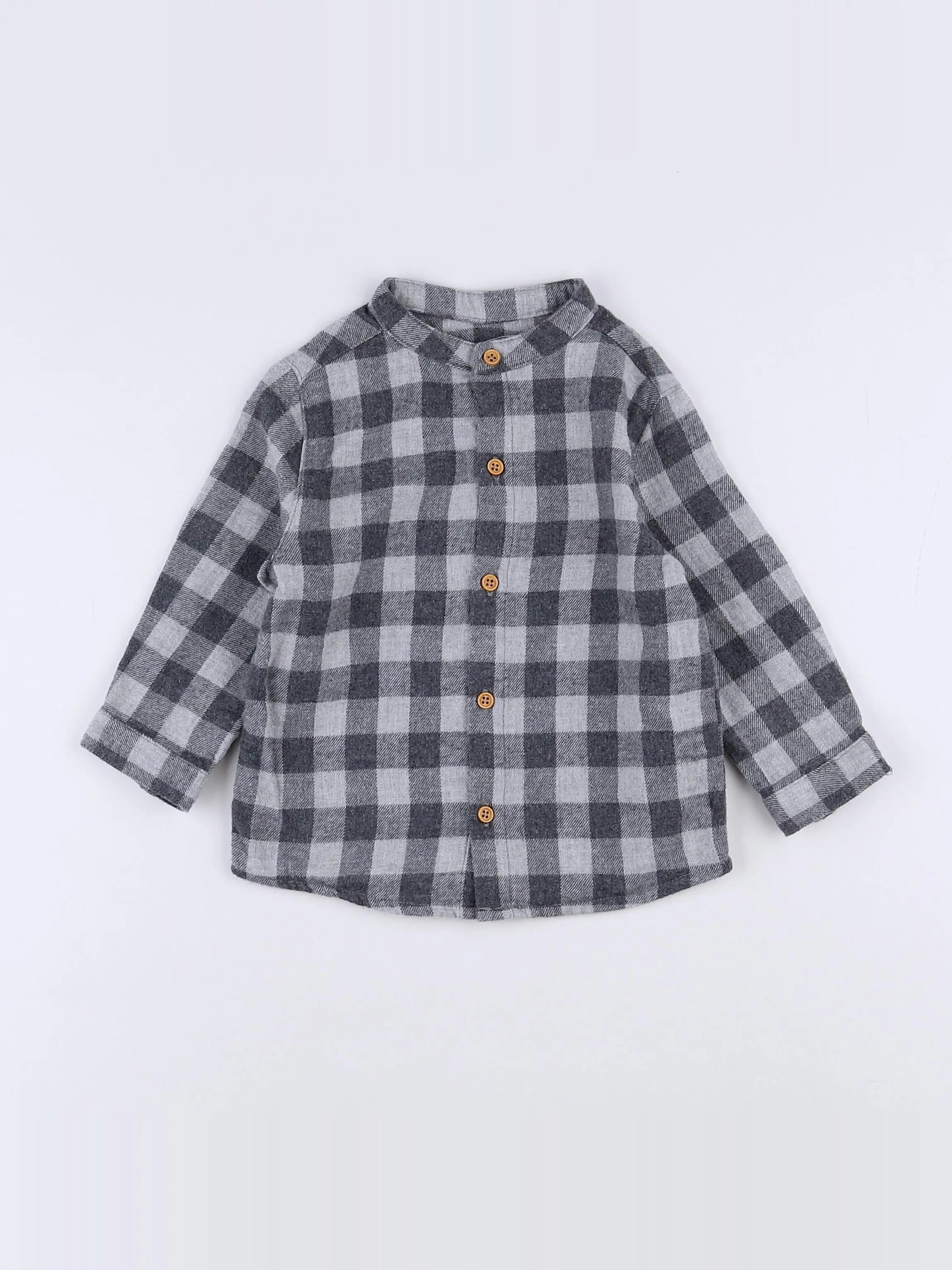 Boutchou - chemise gris - 12 mois