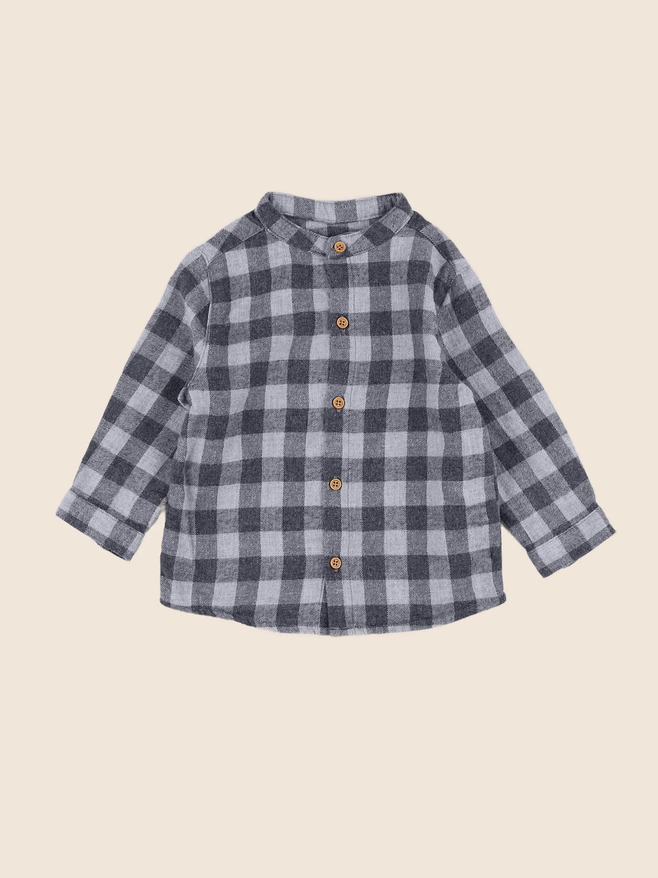 Boutchou - chemise gris - 12 mois