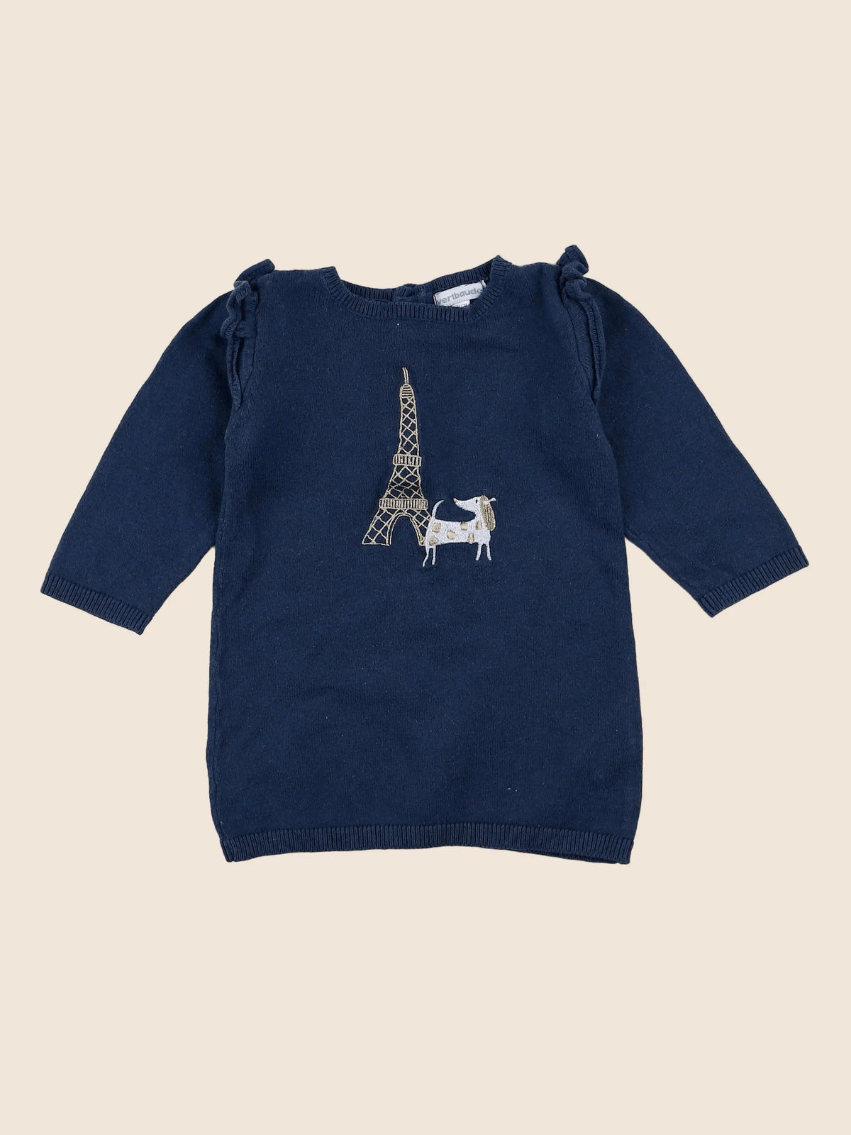 Vertbaudet - robe bleu, vert - 12 mois