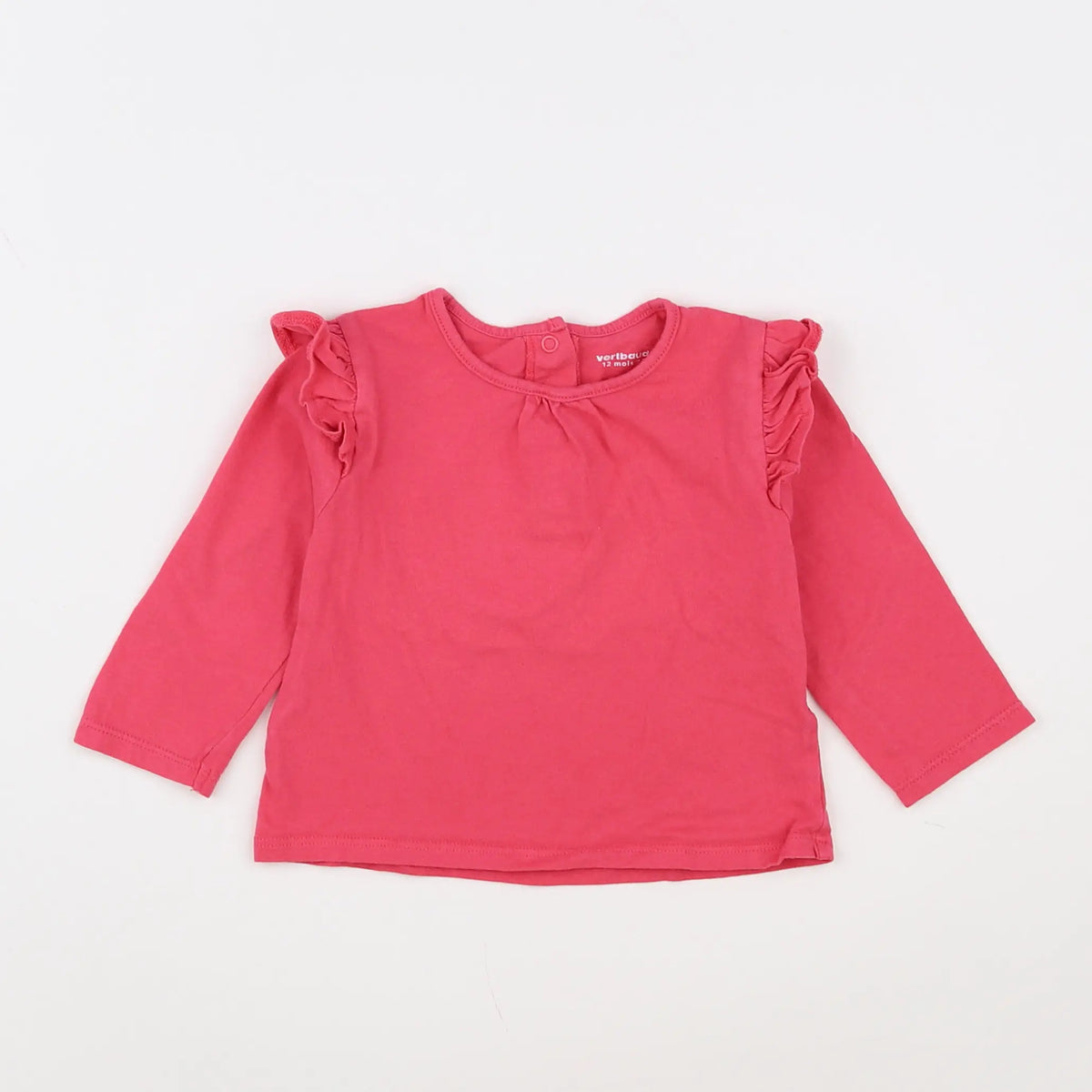 Vertbaudet - tee-shirt rose - 12 mois