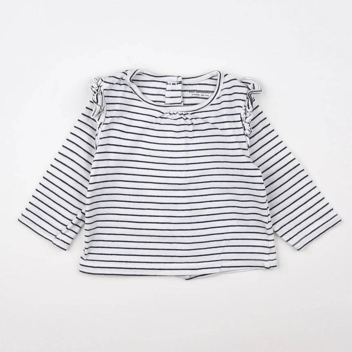 Vertbaudet - tee-shirt blanc - 3 mois