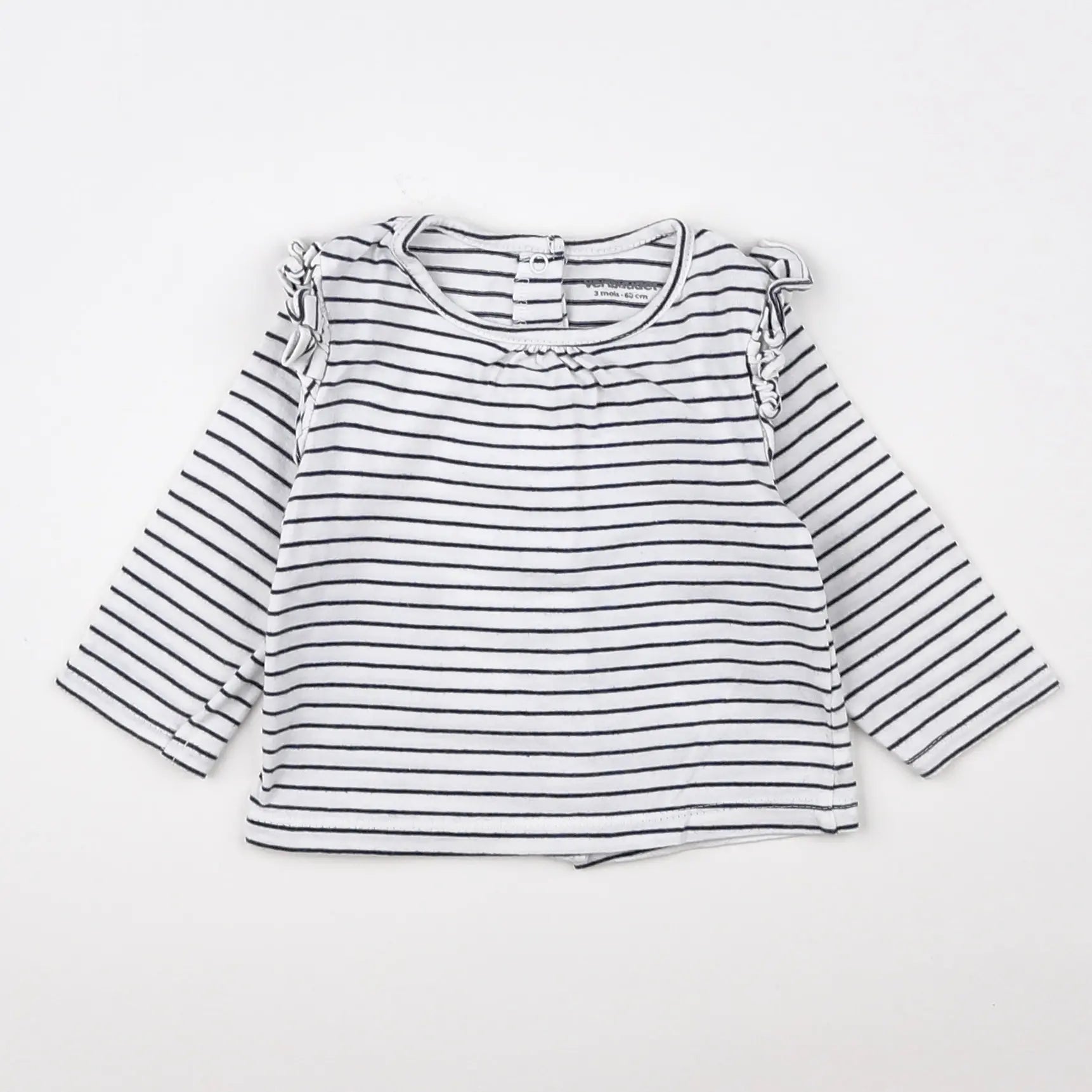 Vertbaudet - tee-shirt blanc - 3 mois