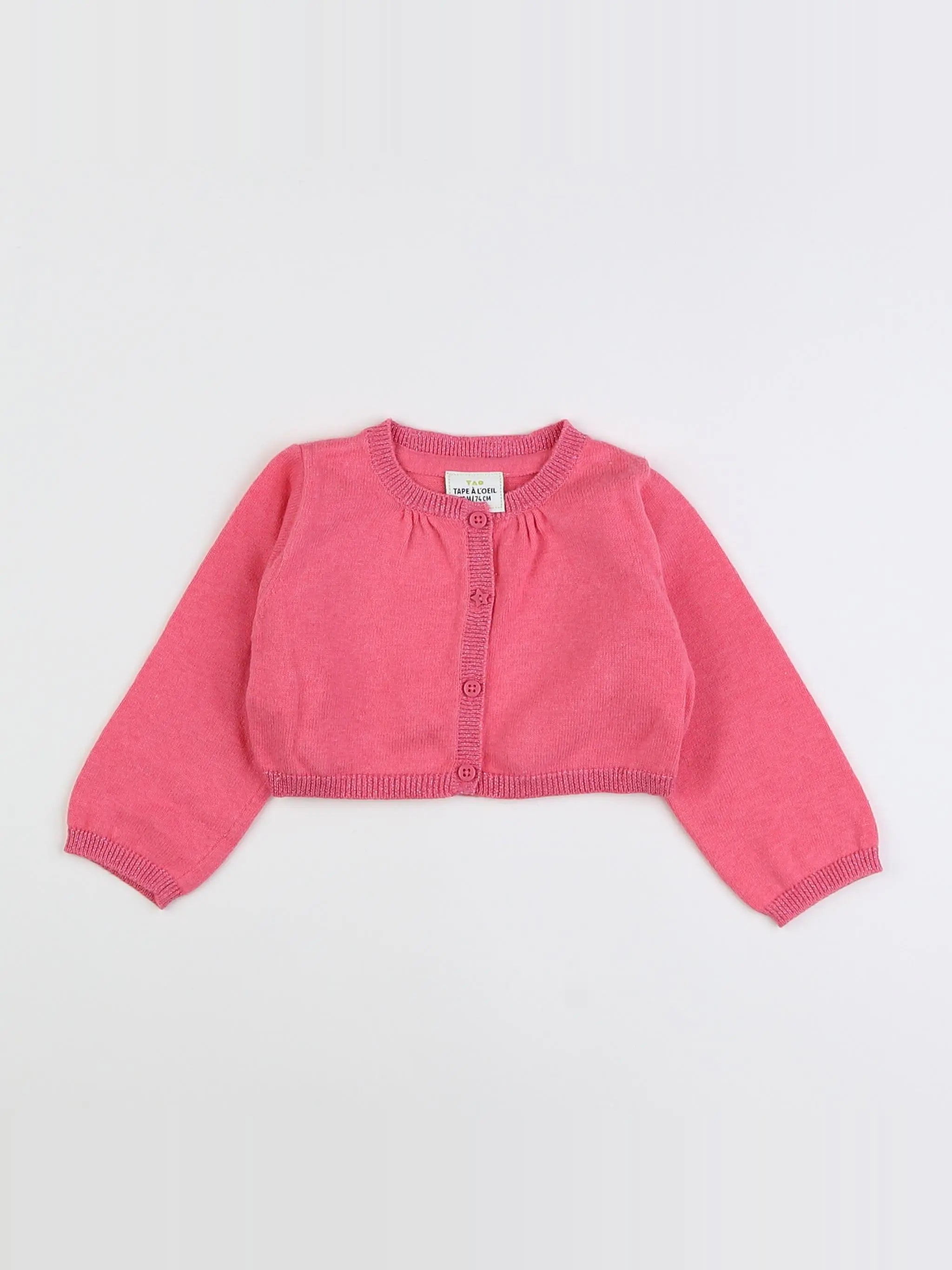 Tape à l'oeil - gilet rose - 12 mois
