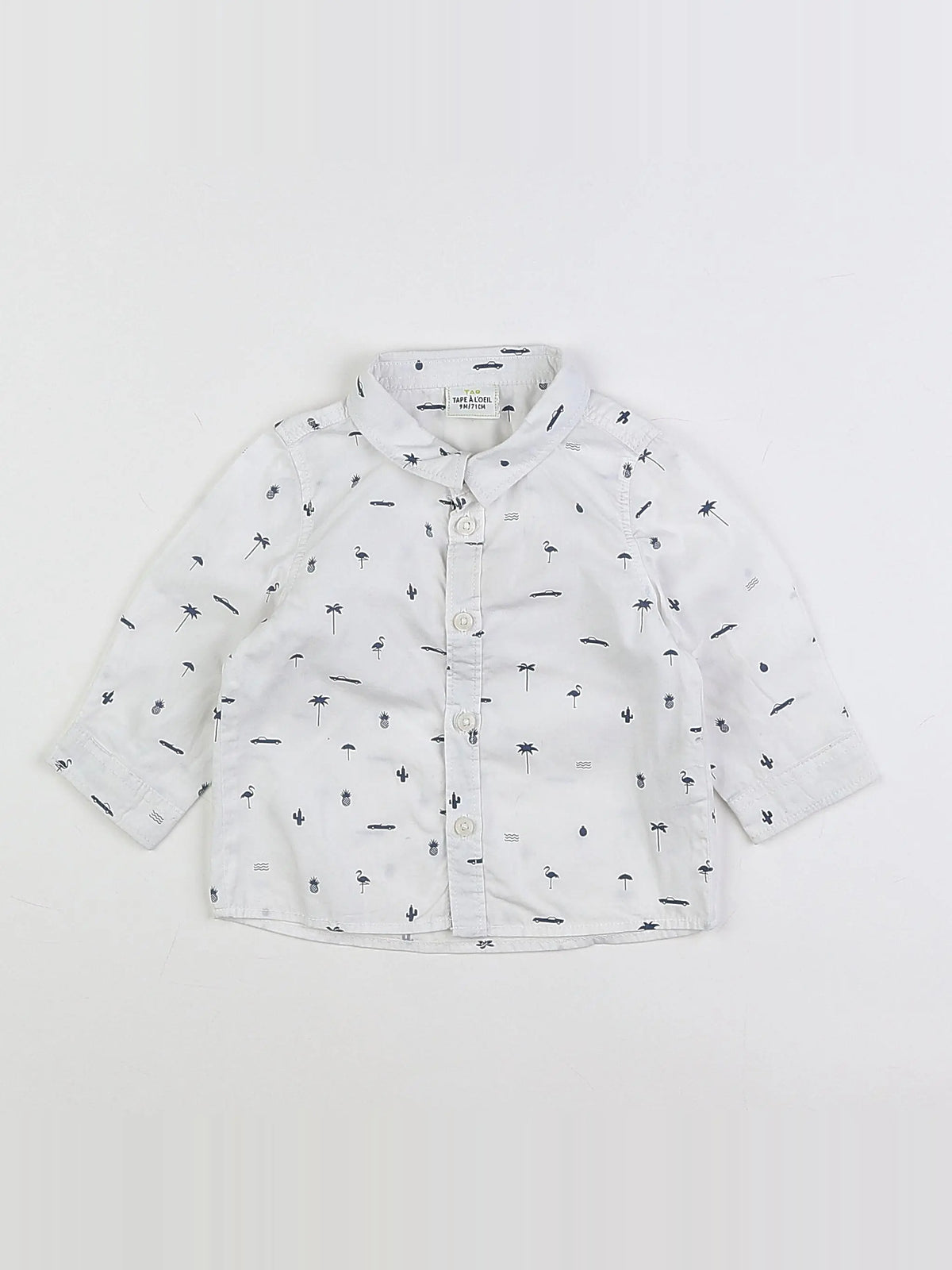 Tape à l'oeil - chemise blanc - 9 mois