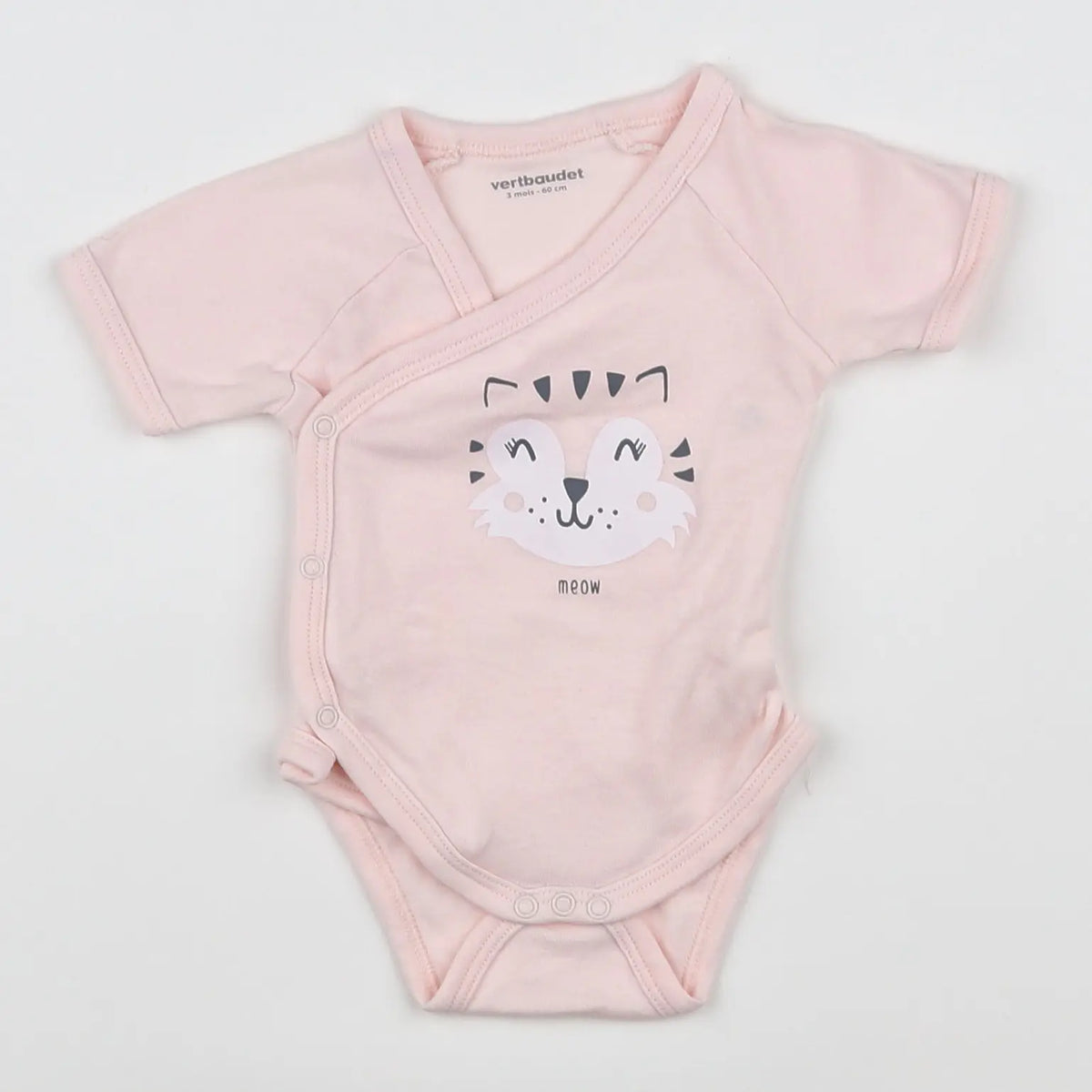 Vertbaudet - body rose - 3 mois
