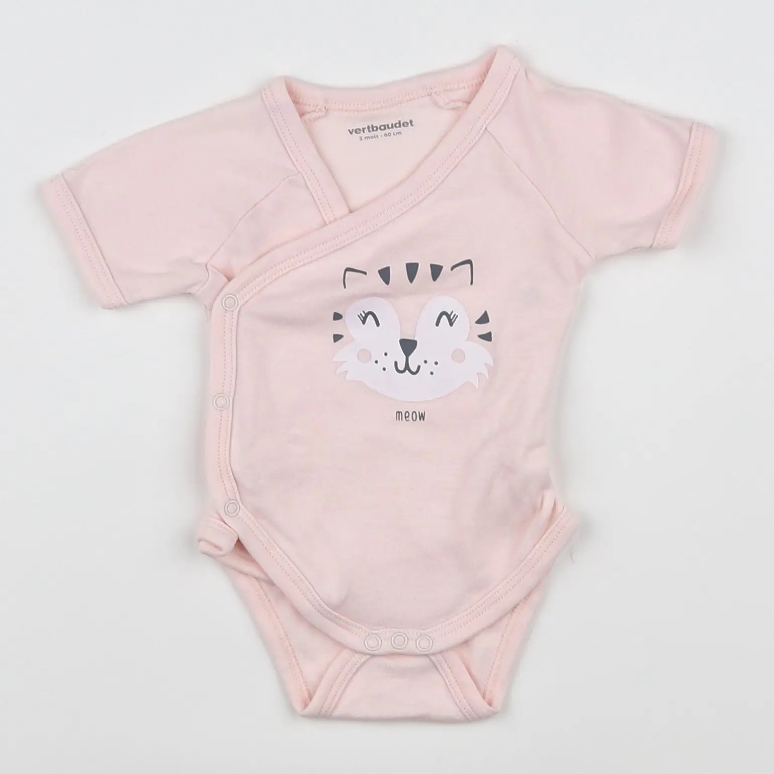 Vertbaudet - body rose - 3 mois