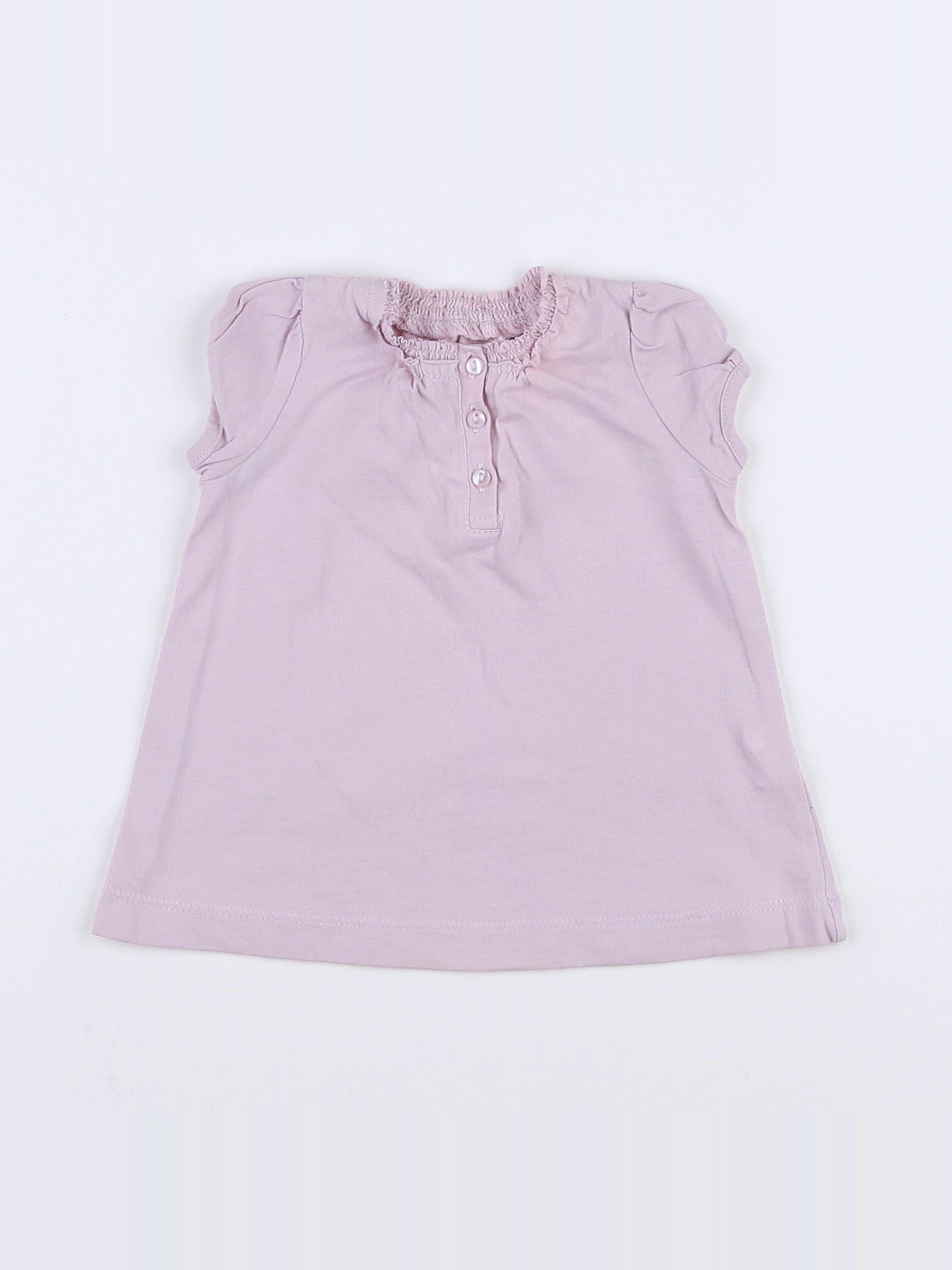 Boutchou - tee-shirt rose - 6 mois