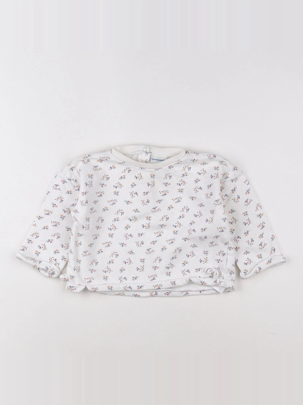 Vertbaudet - sweat beige - 9/12 mois