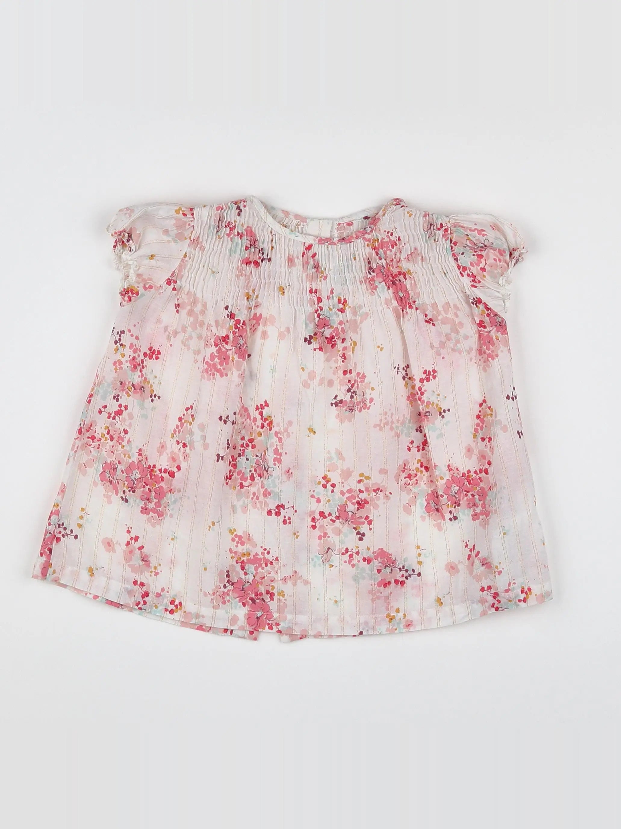 Bonton - blouse multicolore - 12 mois