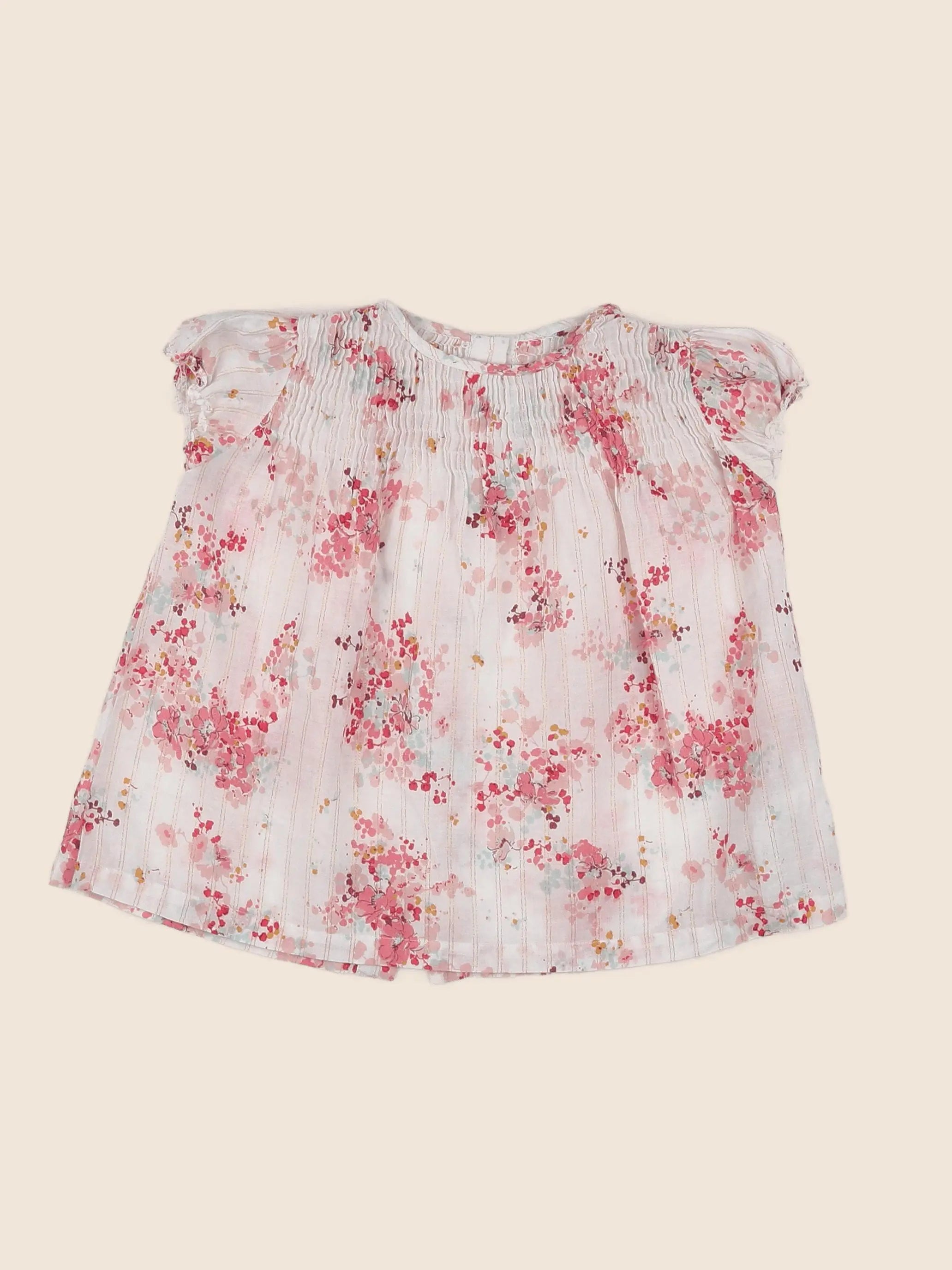 Bonton - blouse multicolore - 12 mois