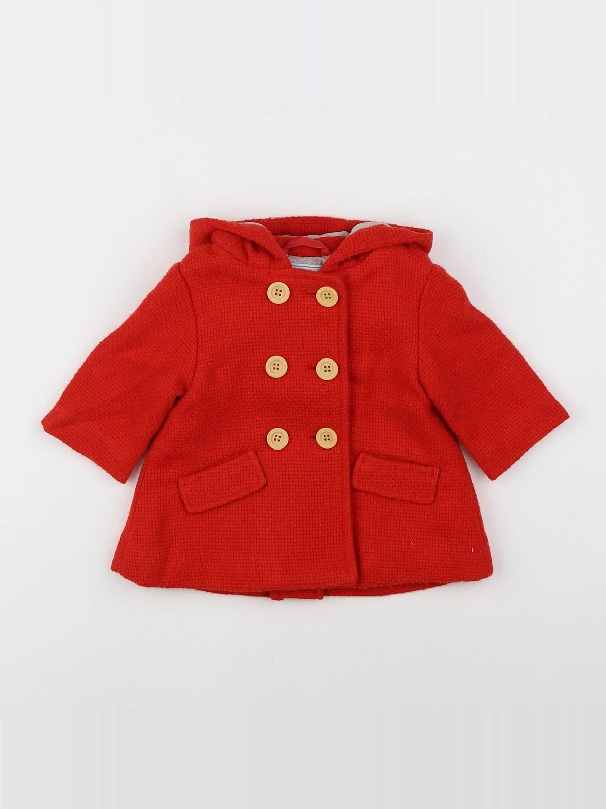 Vertbaudet - manteau rouge - 3 mois