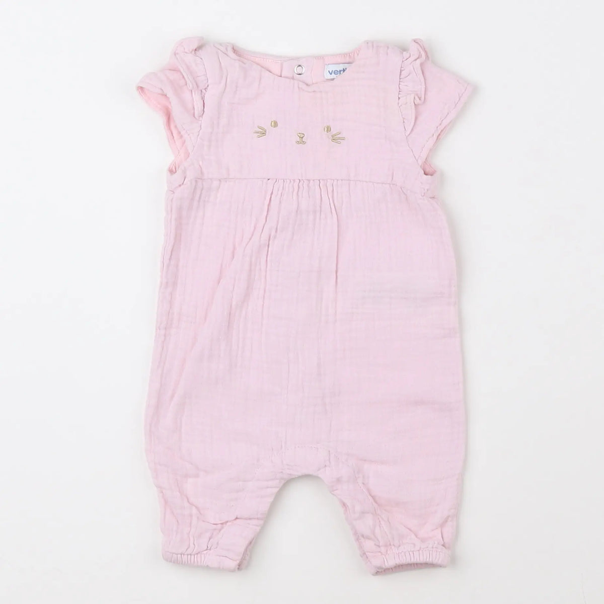Vertbaudet - combinaison rose - 1 mois