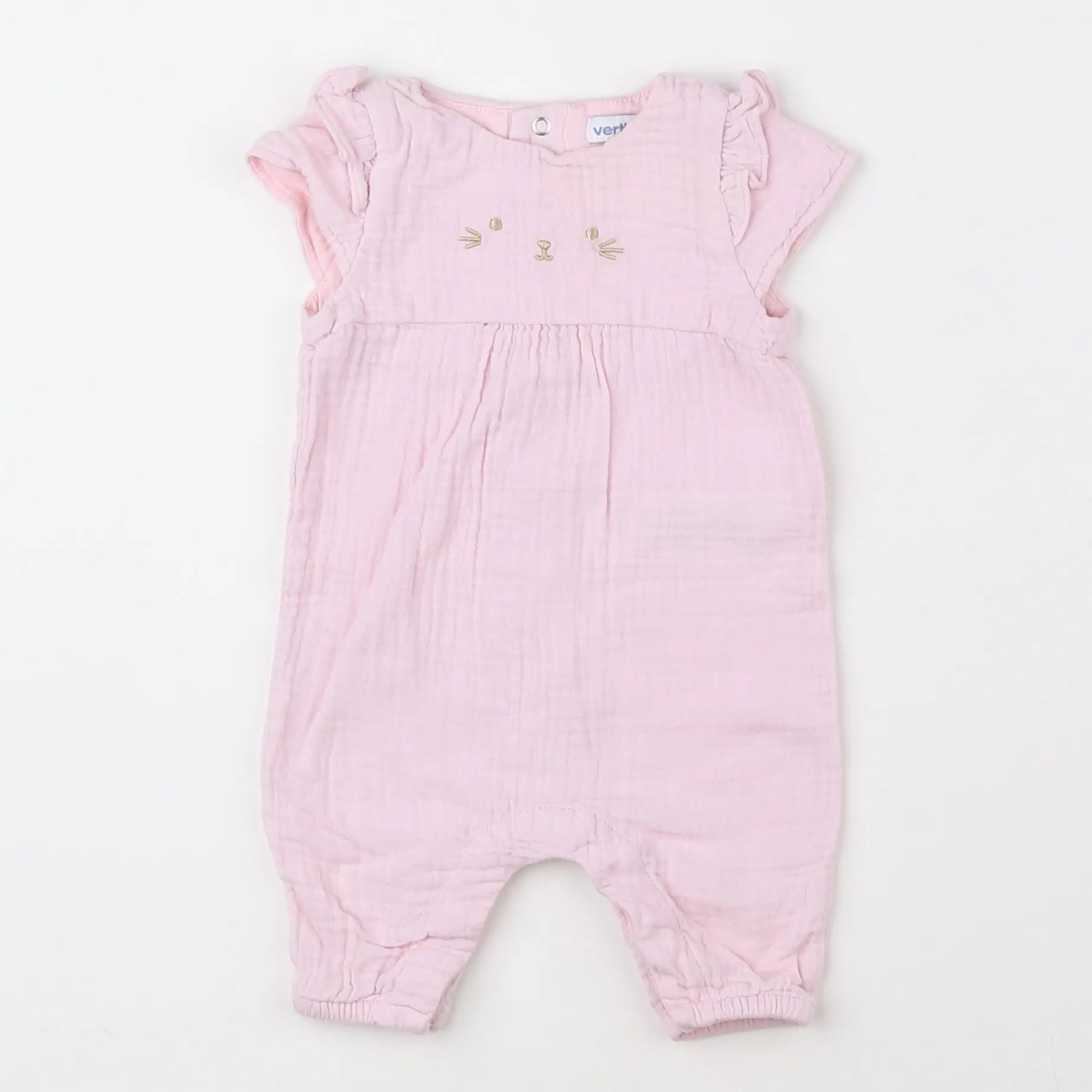 Vertbaudet - combinaison rose - 1 mois