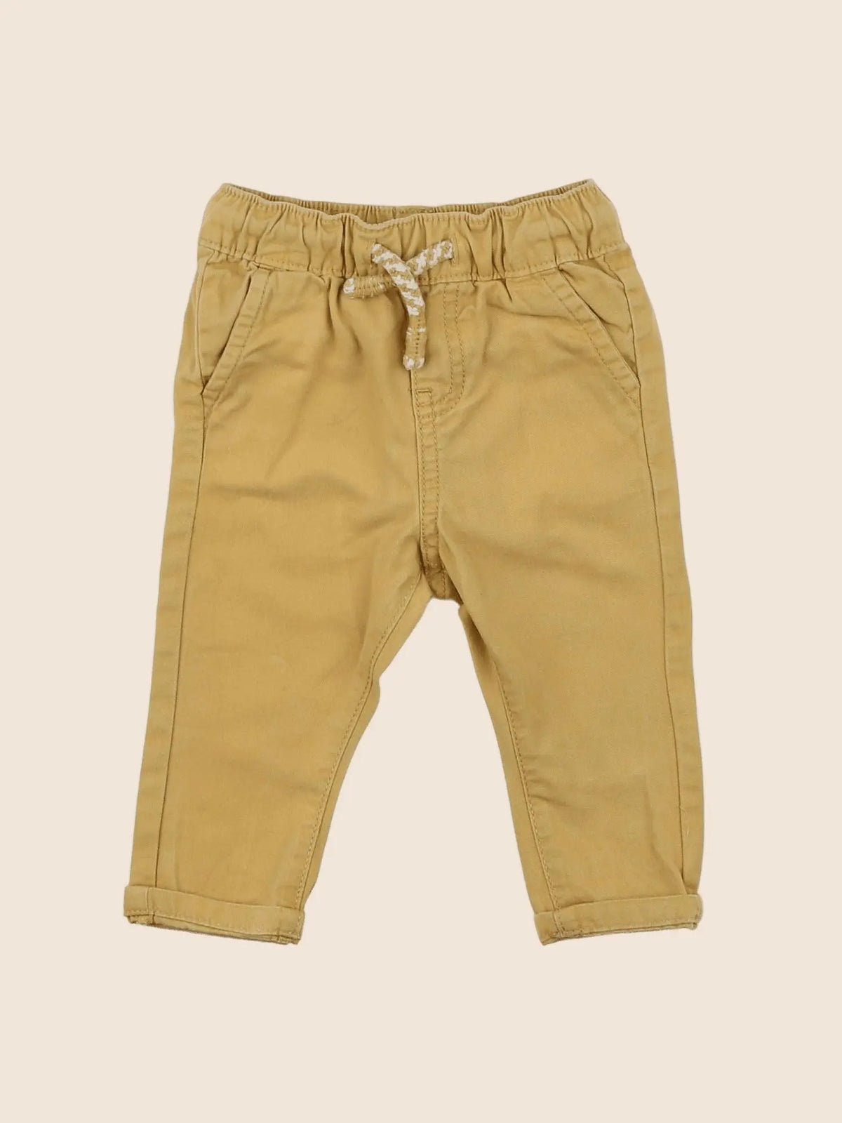 Vertbaudet - pantalon jaune - 3 mois