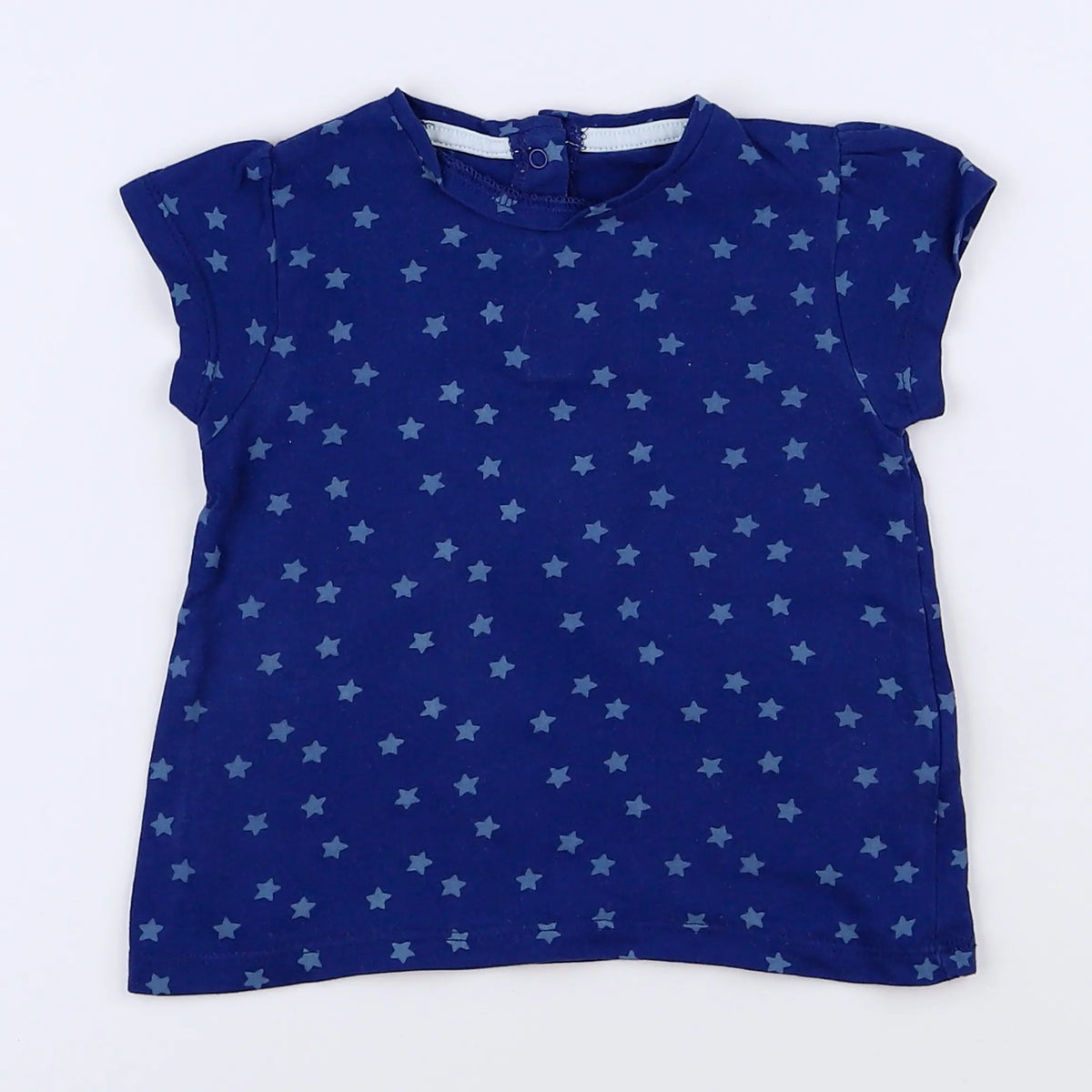 Vertbaudet - tee-shirt bleu - 12 mois