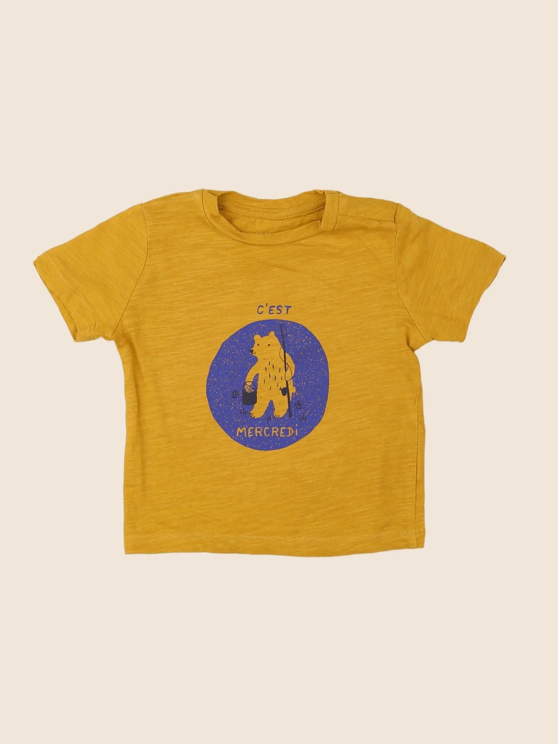 Boutchou - tee-shirt jaune - 9 mois