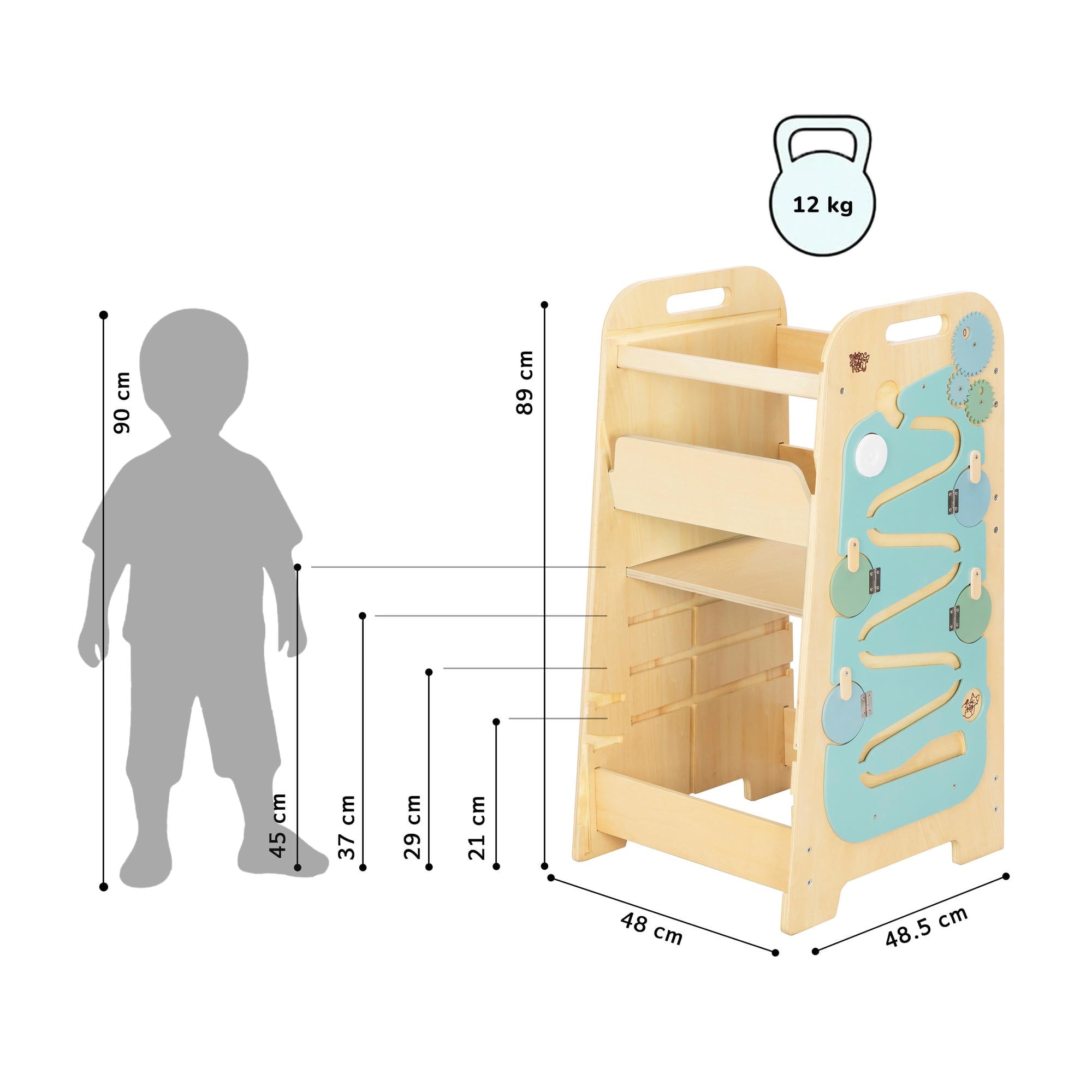Tour d'observation multifonction 5 en 1 - Play XL - Menthe/Jaune