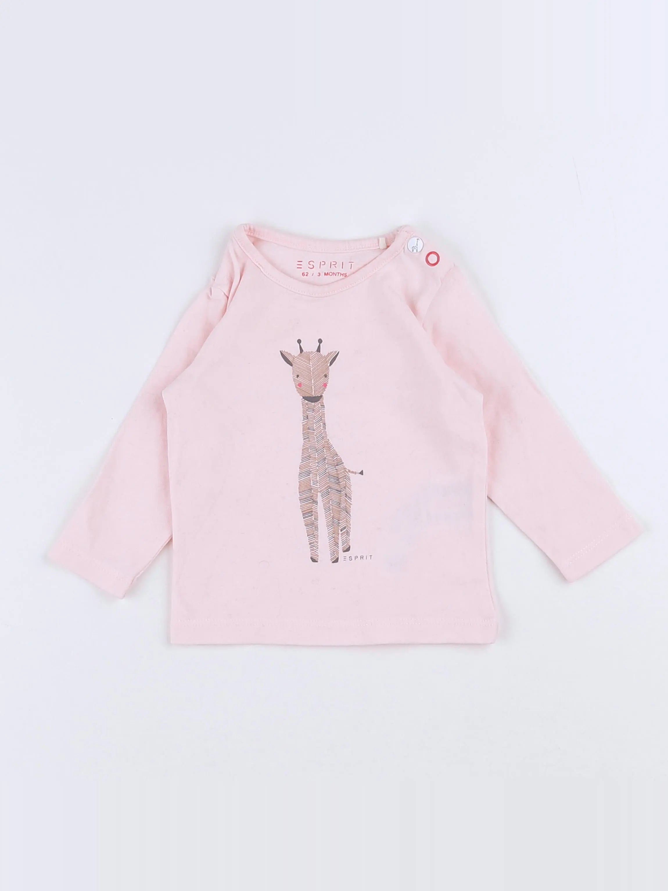 Esprit - tee-shirt rose - 3 mois