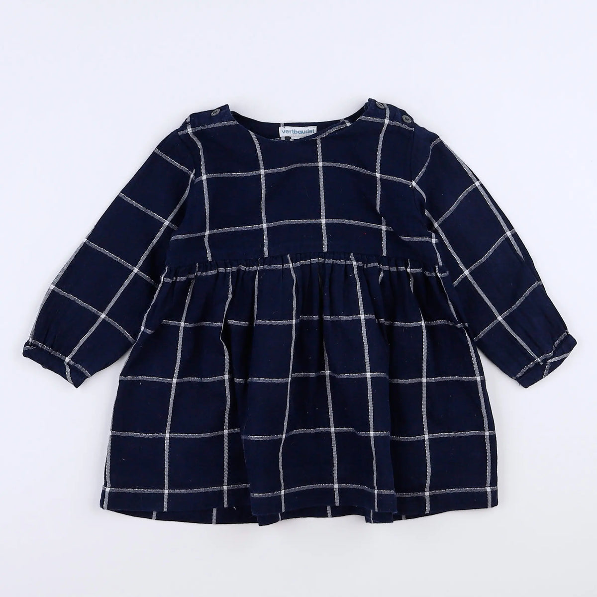 Vertbaudet - robe bleu - 12 mois